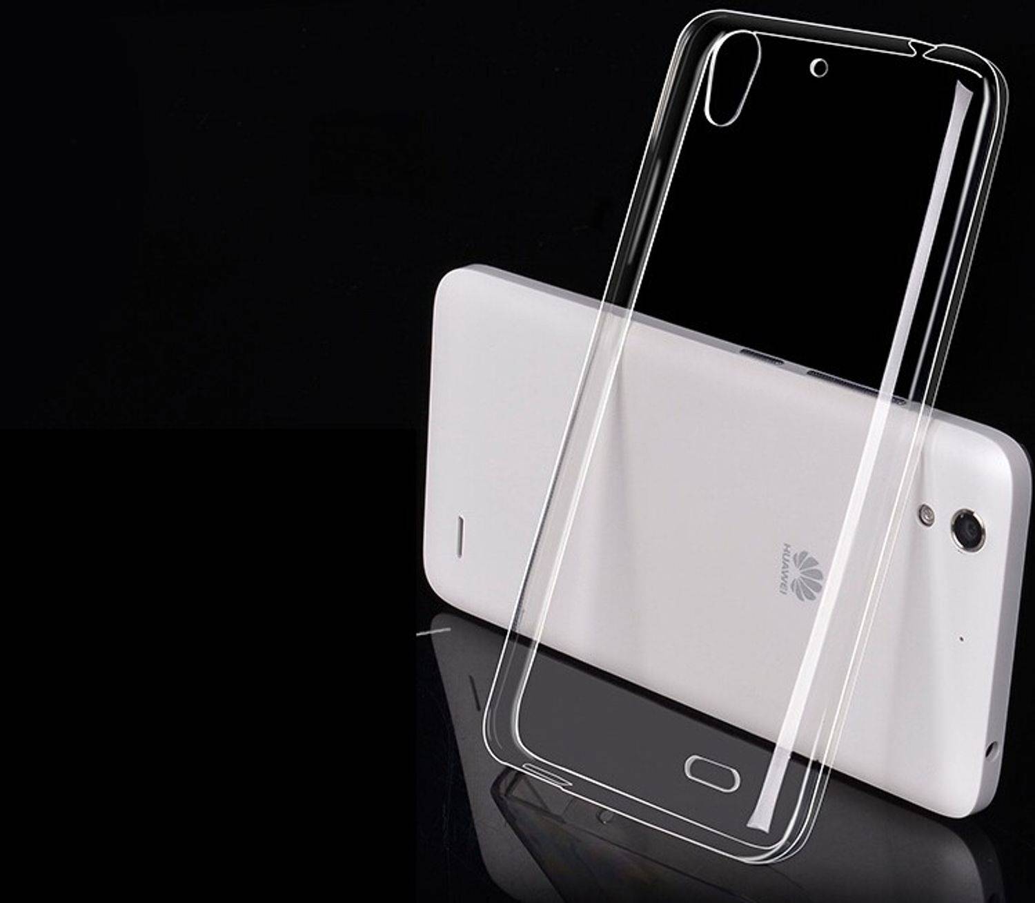 Huawei Ascend G630 Handyhülle Ultra Dünn Bumper Backcover Transparent