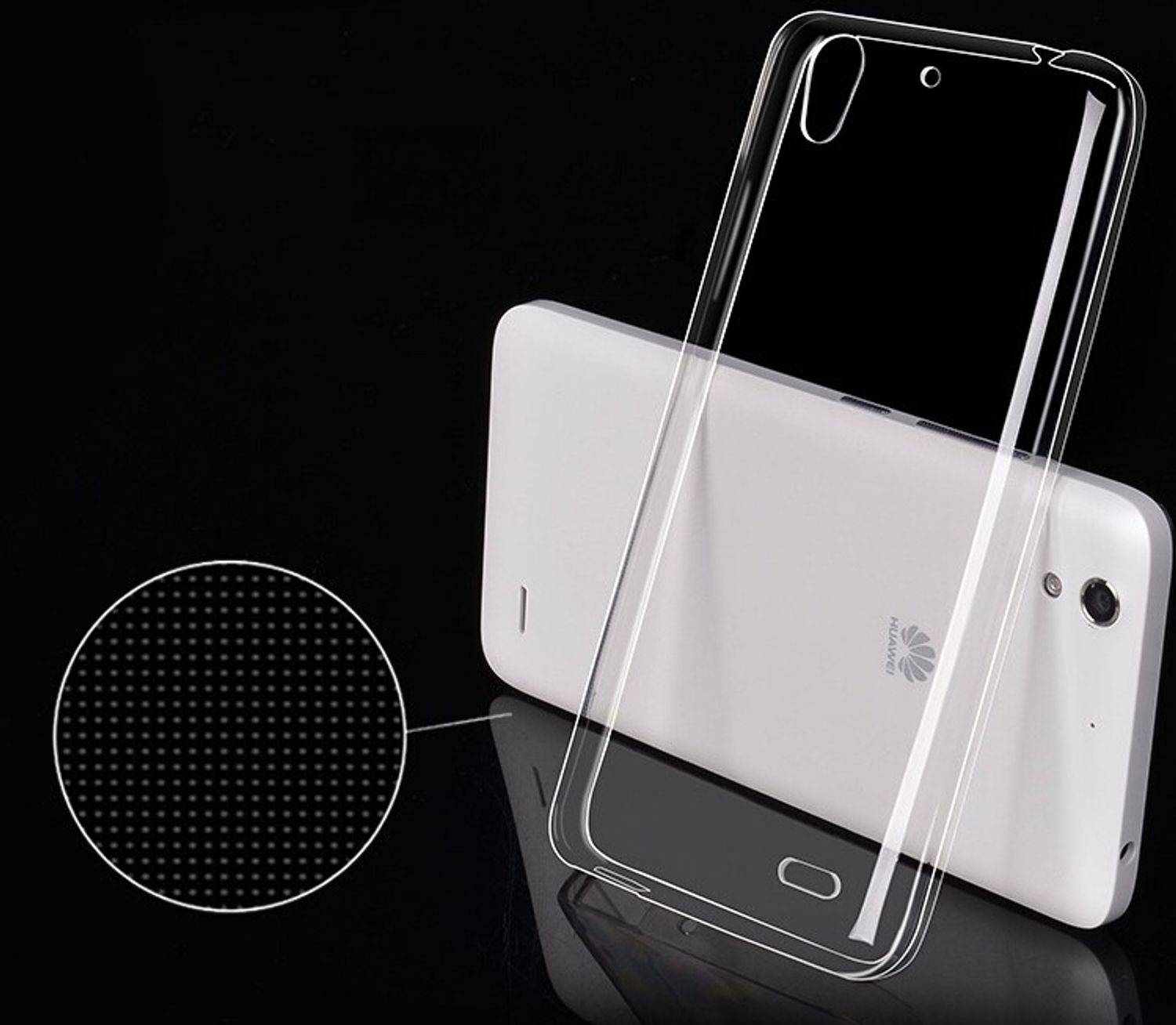 Huawei Ascend G630 Handyhülle Ultra Dünn Bumper Backcover Transparent