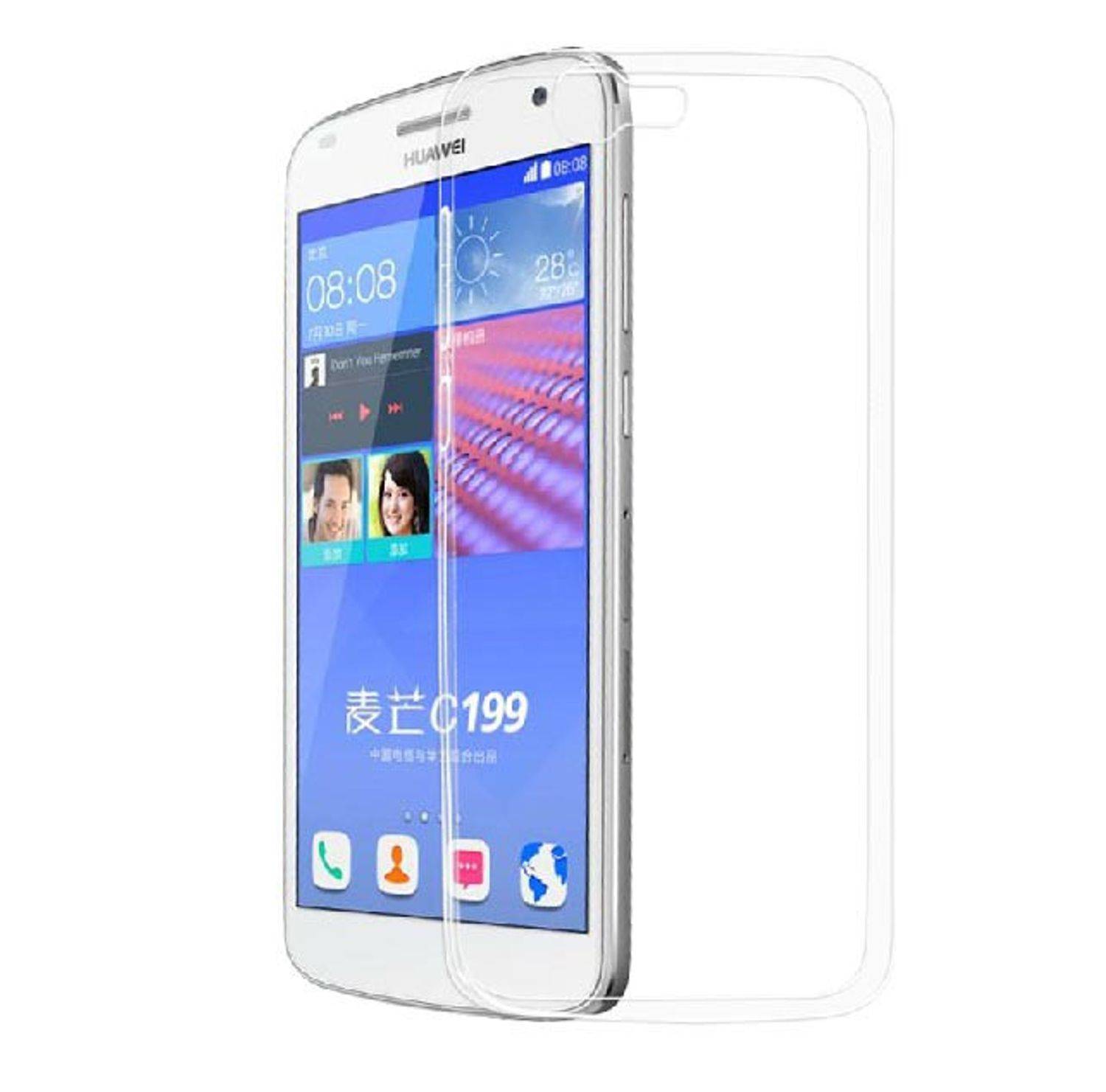 Huawei Ascend G7 Handyhülle Ultra Dünn Bumper Backcover Transparent