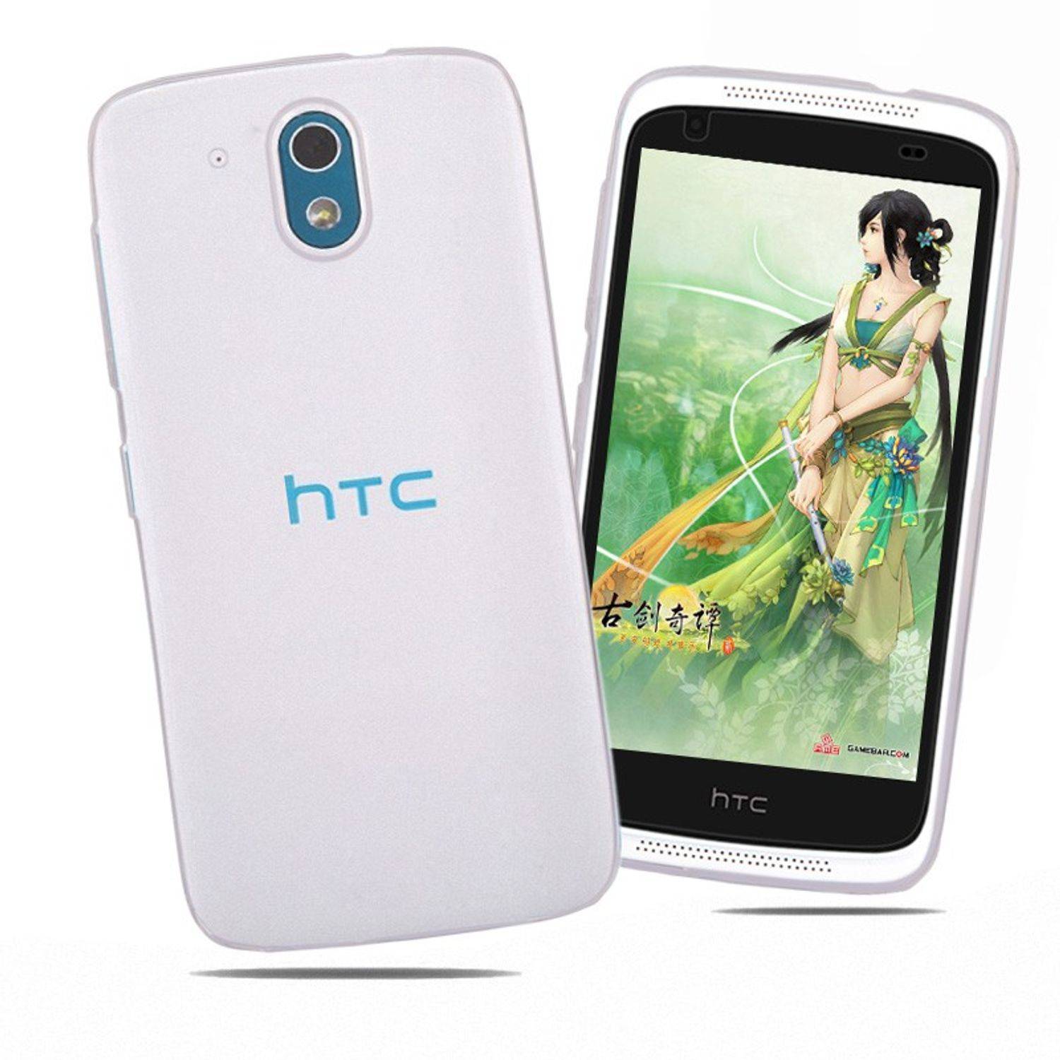 HTC Desire 526G+ Handyhülle Ultra Dünn Bumper Backcover Transparent