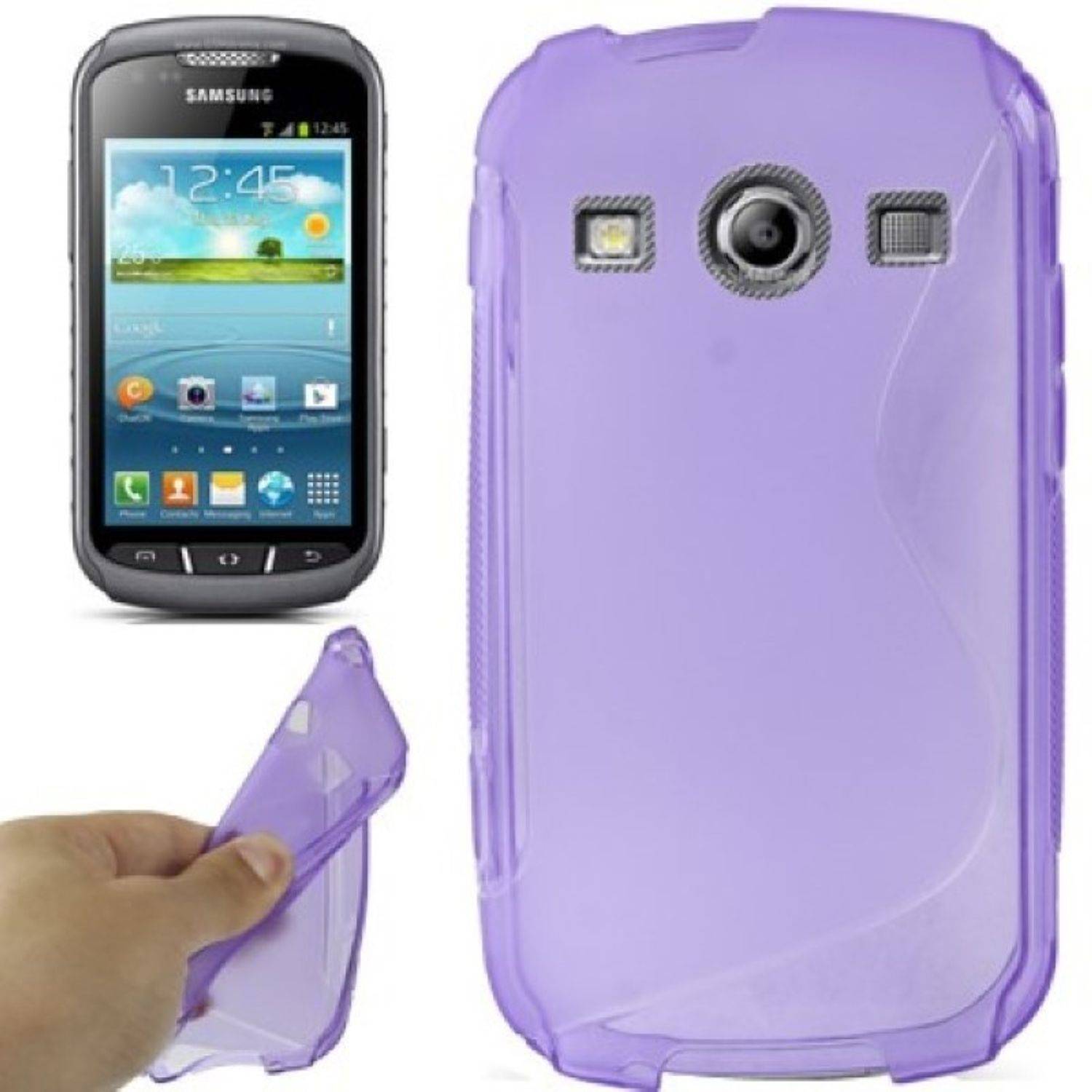 Samsung Xcover2 S7710 Handyhülle Backcover Violett