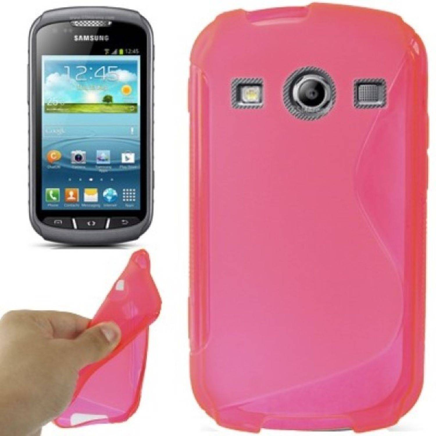 Samsung Xcover2 S7710 Handyhülle Backcover Rosa