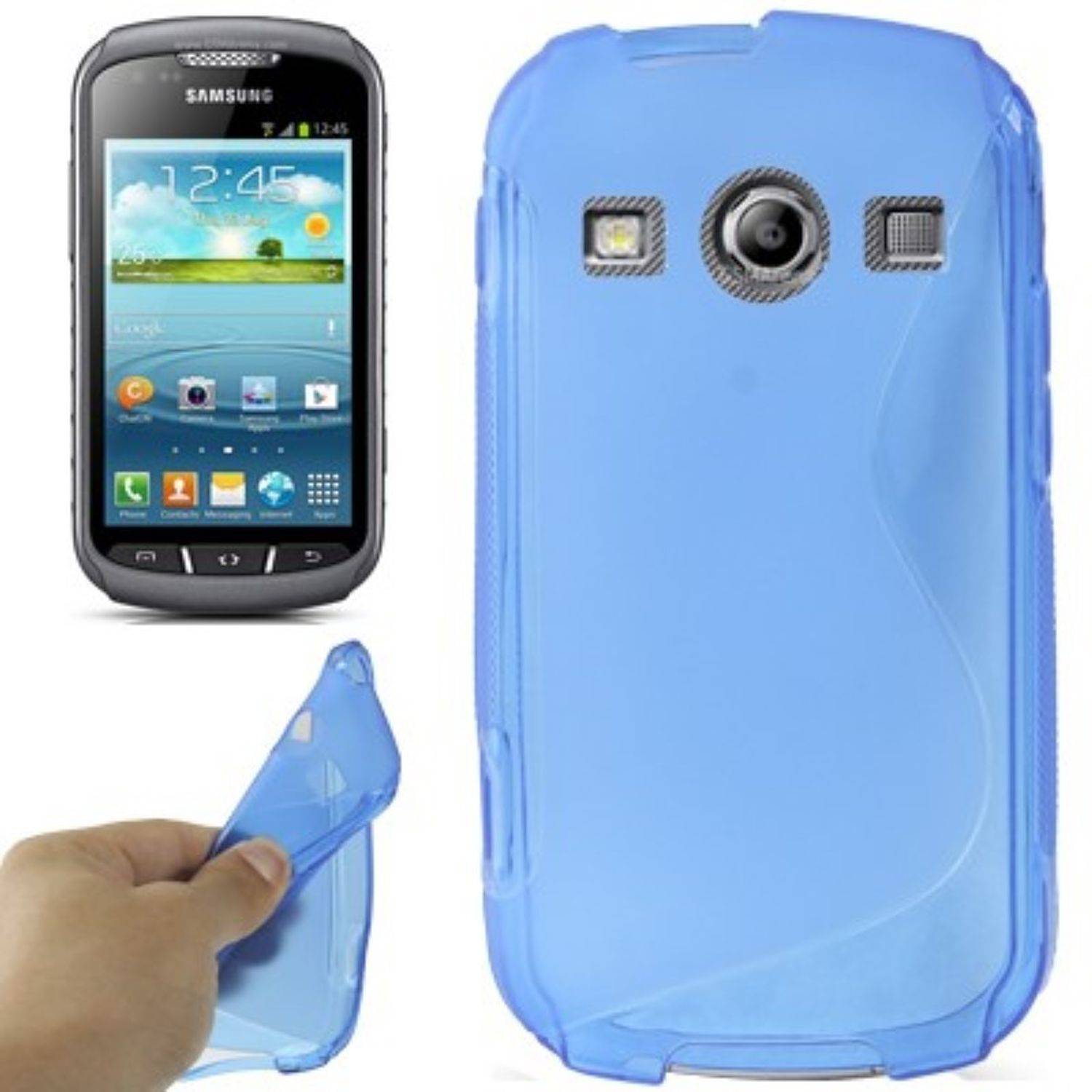 Samsung Xcover2 S7710 Handyhülle Backcover Blau