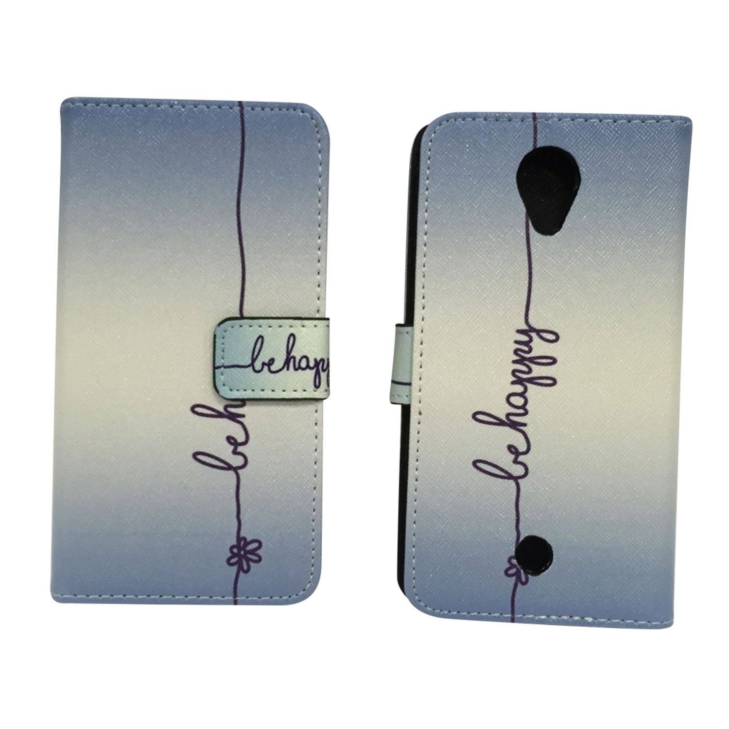 Wiko U Feel Handyhülle Bookcover Blau