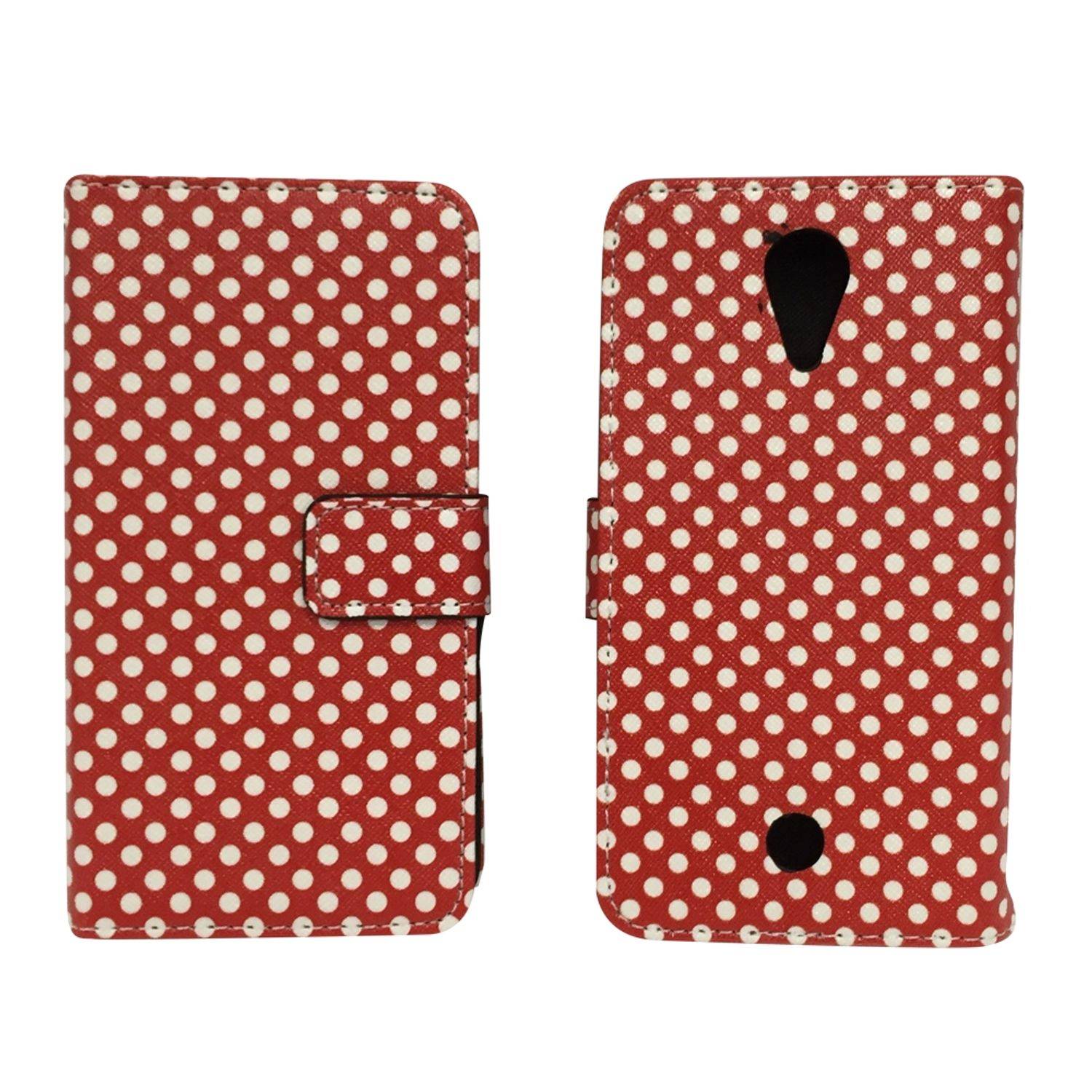 Wiko U Feel Handyhülle Bookcover Rot