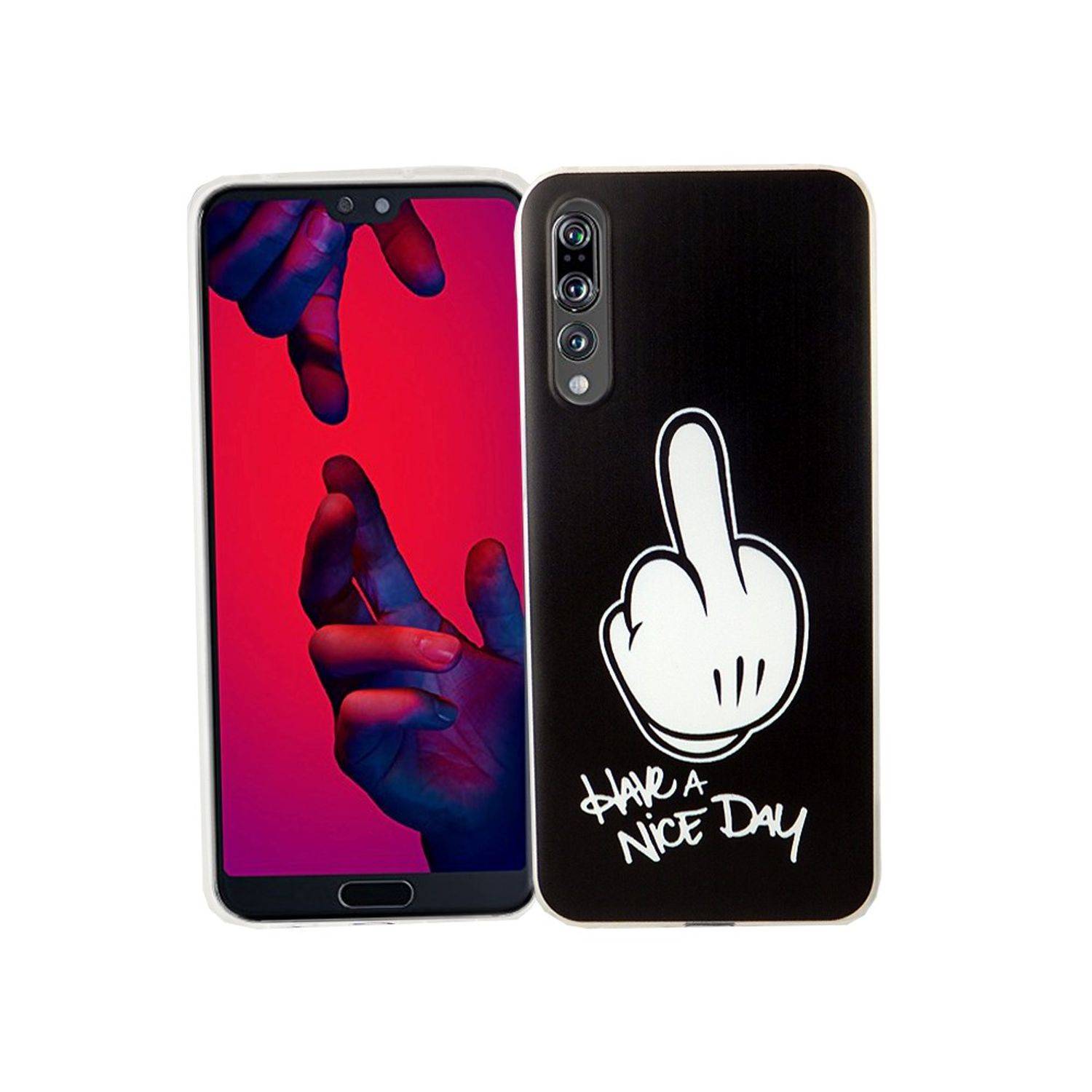 Huawei P20 Pro Handyhülle Bumper Backcover Schwarz