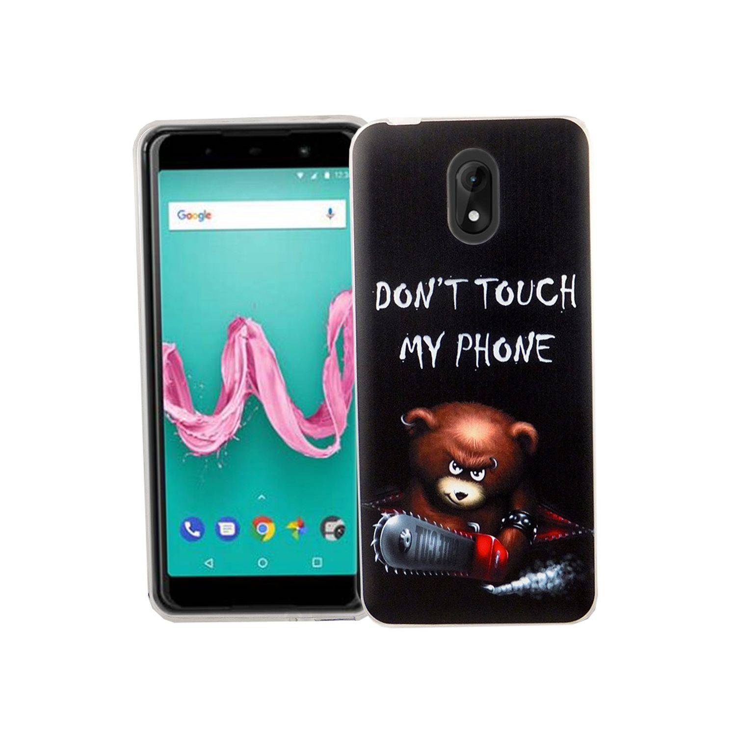 Wiko Lenny 5 Handyhülle Bumper Backcover Schwarz