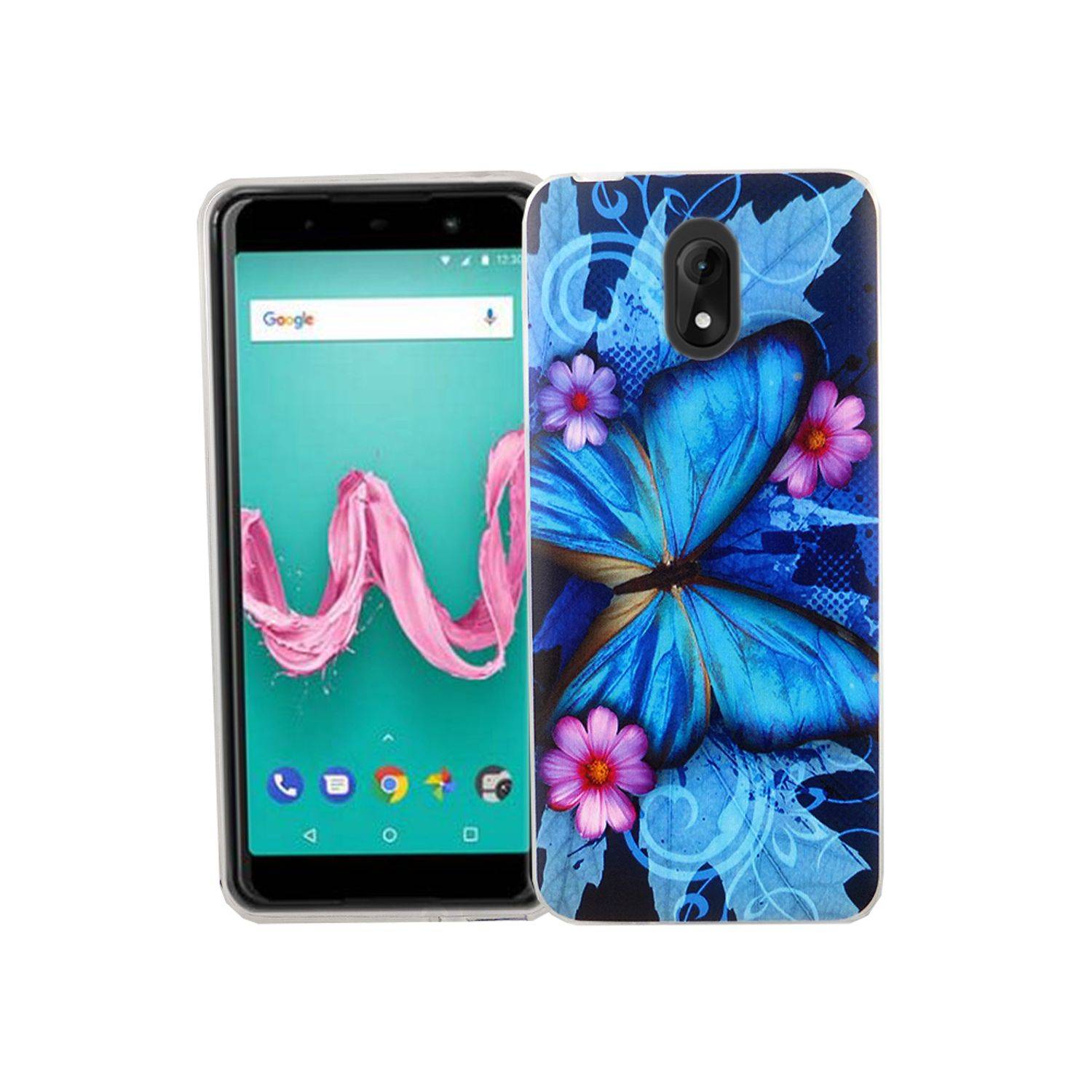 Wiko Lenny 5 Handyhülle Bumper Backcover Blau
