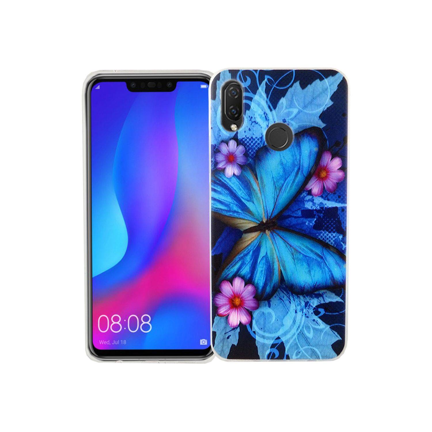 Huawei P Smart Plus Handyhülle Bumper Backcover Blau