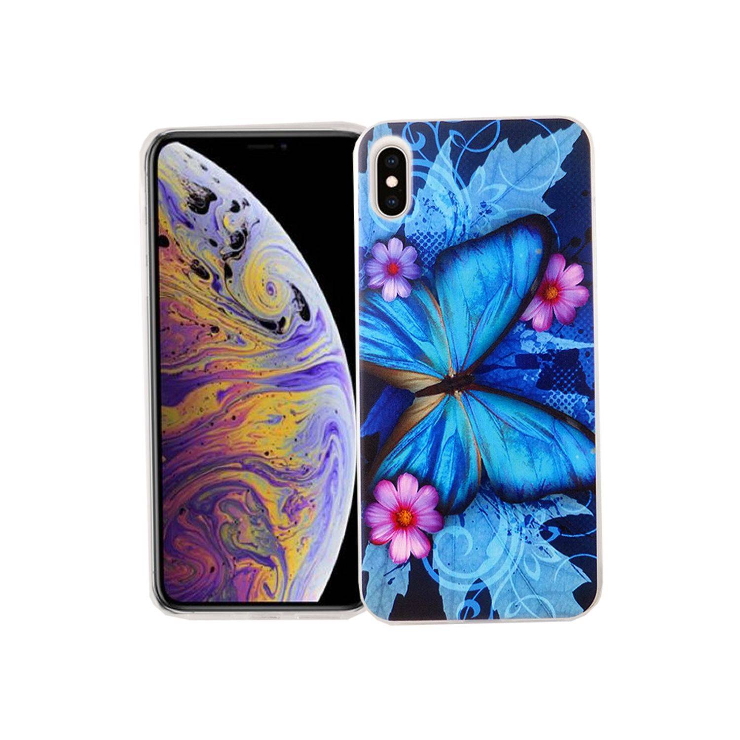 Apple iPhone XS Max Handyhülle Bumper Backcover Blau