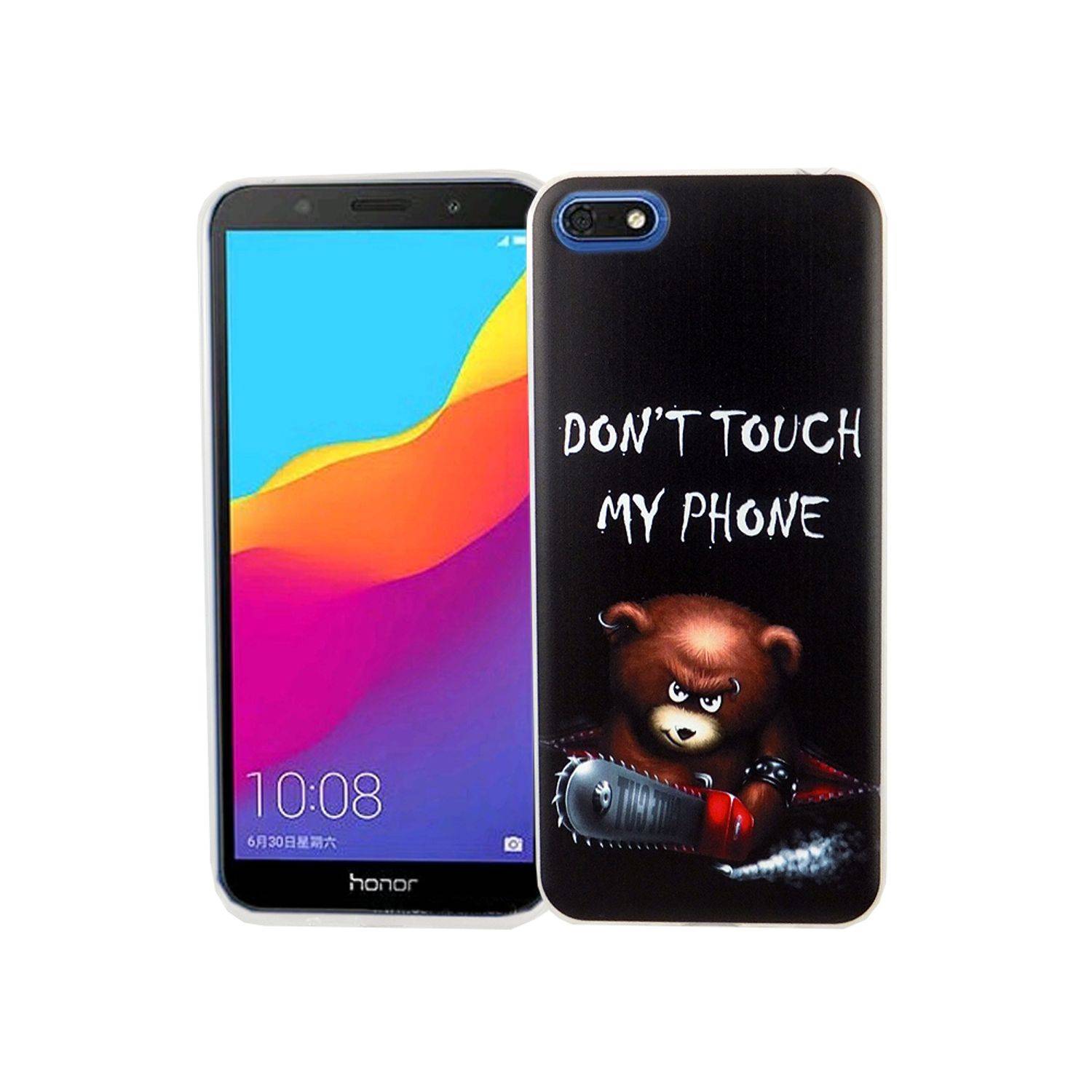 Huawei Honor 7s Handyhülle Bumper Backcover Schwarz