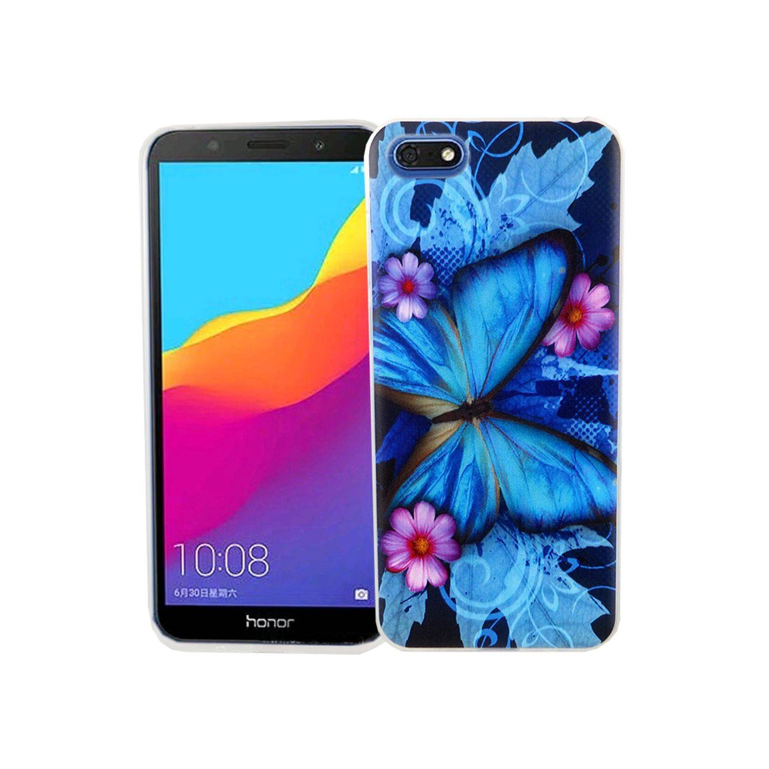 Huawei Honor 7s Handyhülle Bumper Backcover Blau