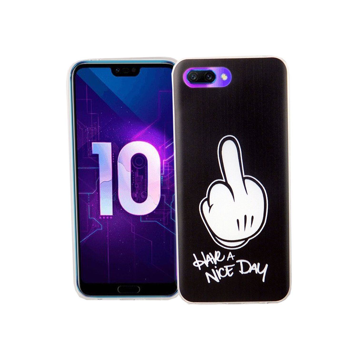 Huawei Honor 10 Handyhülle Bumper Backcover Schwarz