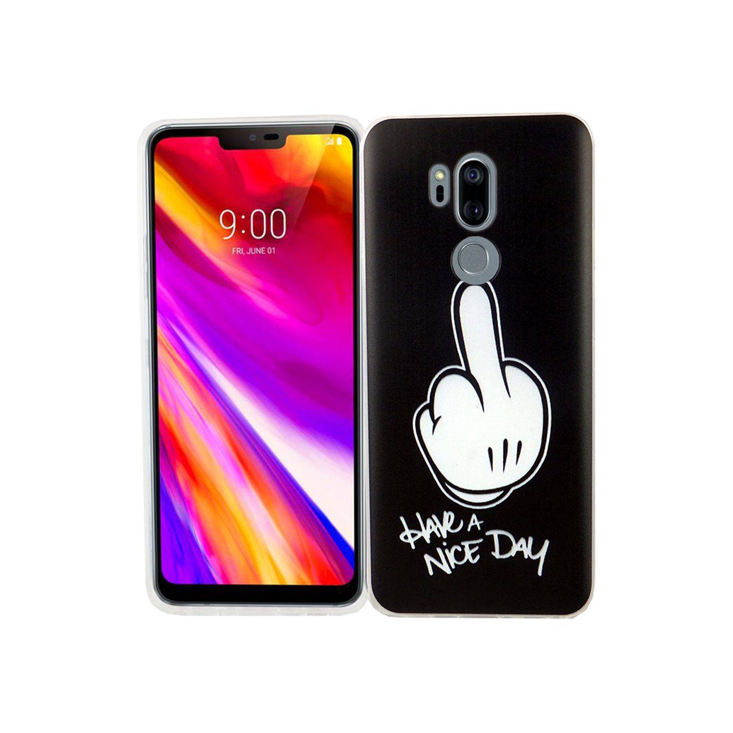 LG G7 Handyhülle Bumper Backcover Schwarz