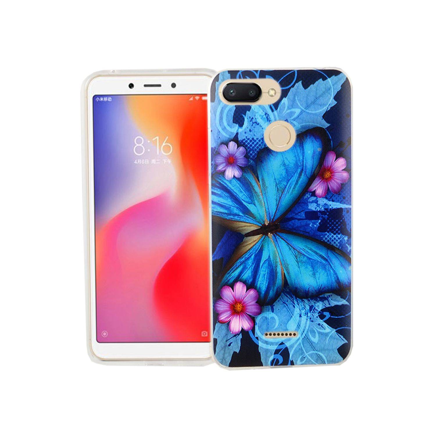 Xiaomi Redmi 6 Handyhülle Bumper Backcover Blau