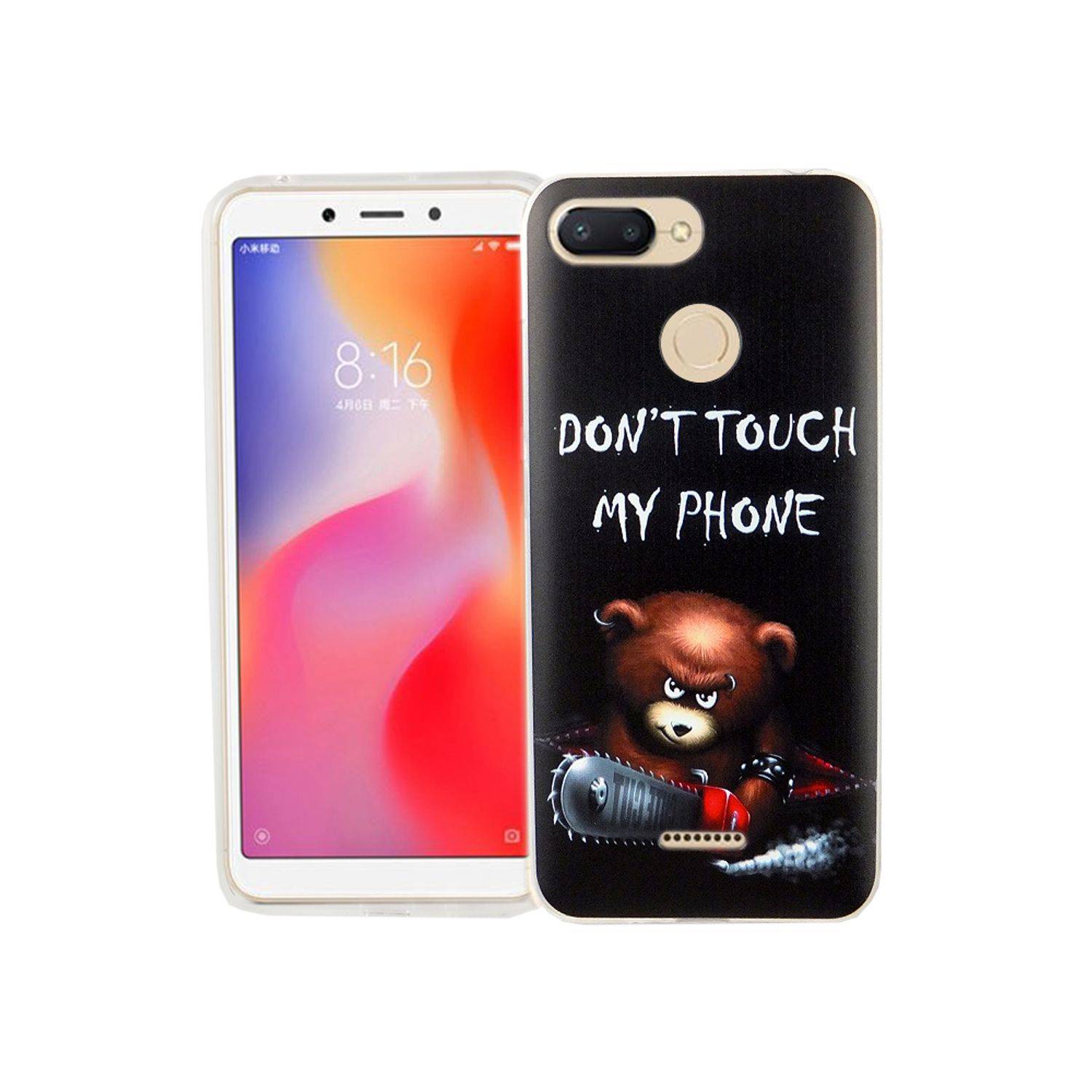 Xiaomi Redmi 6A Handyhülle Bumper Backcover Schwarz