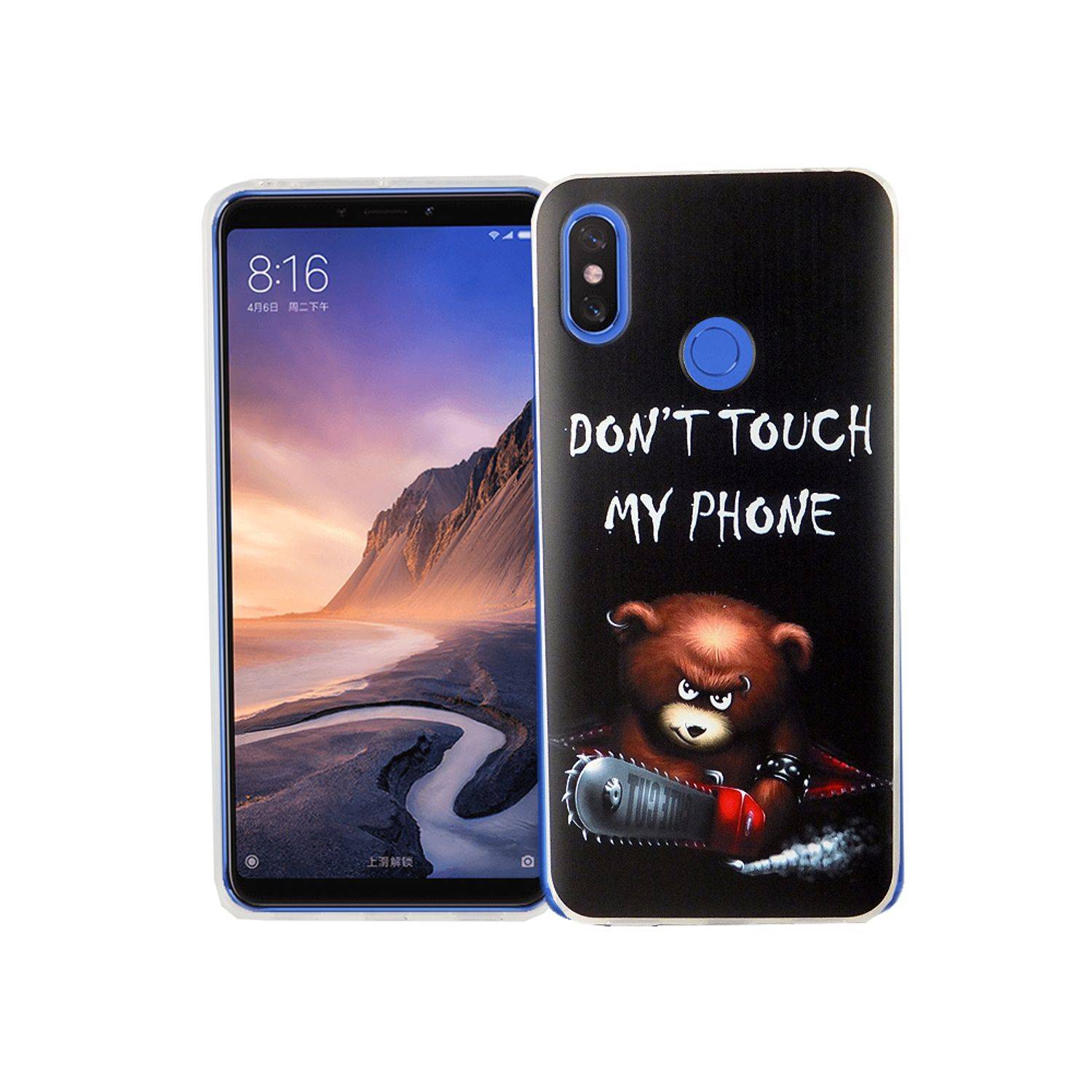 Xiaomi Mi Max 3 Handyhülle Bumper Backcover Schwarz