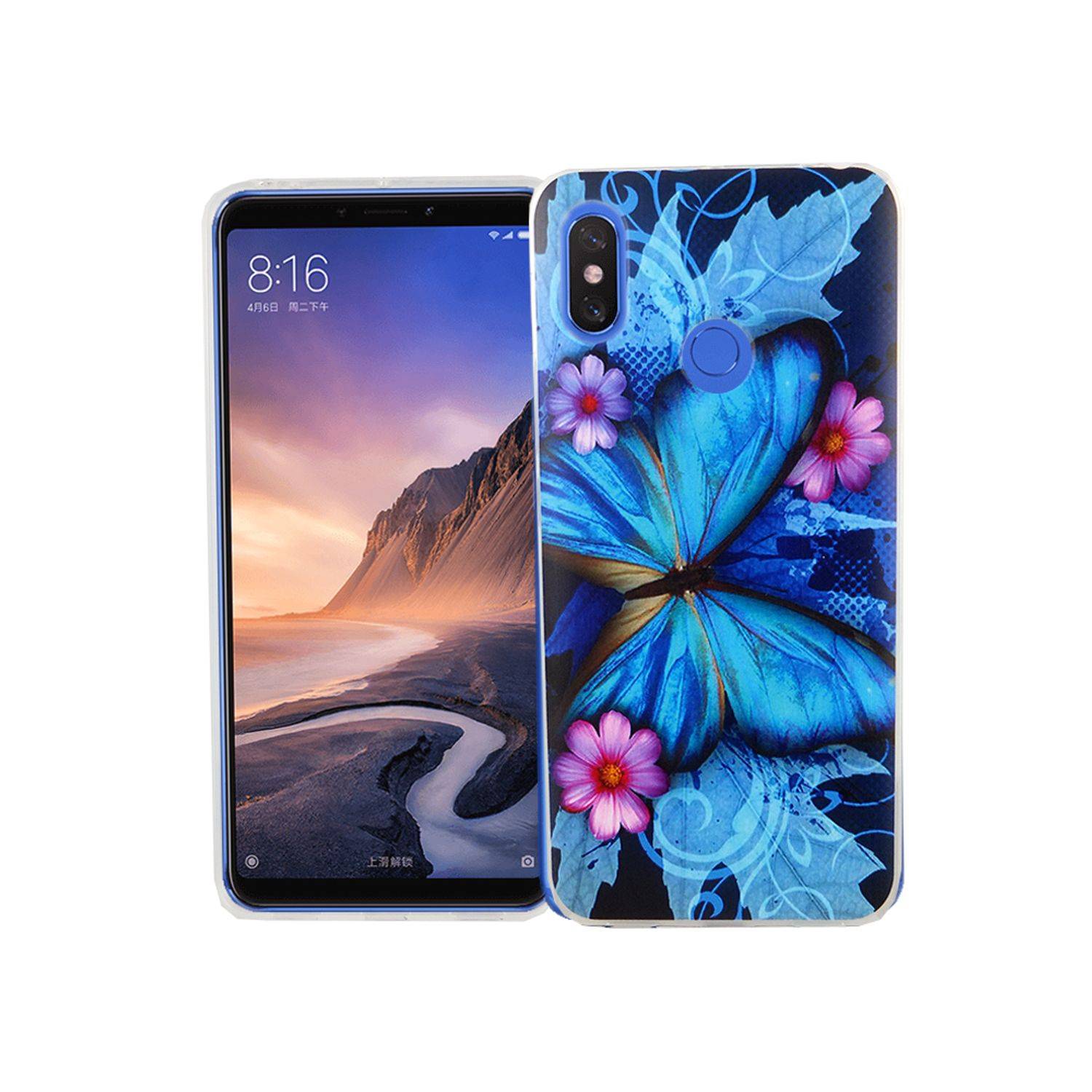 Xiaomi Mi Max 3 Handyhülle Bumper Backcover Blau