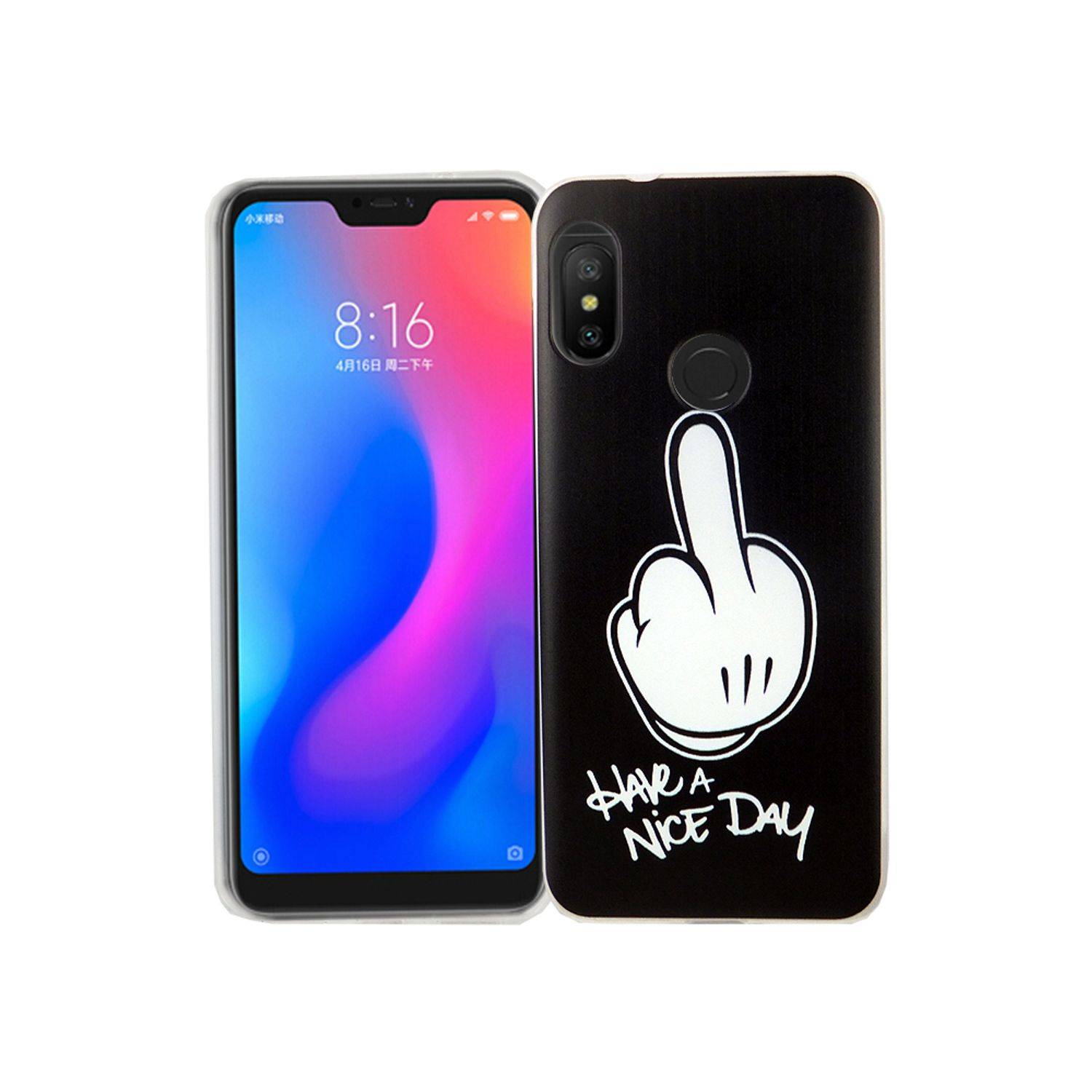 Xiaomi Redmi 6 Pro Handyhülle Bumper Backcover Schwarz