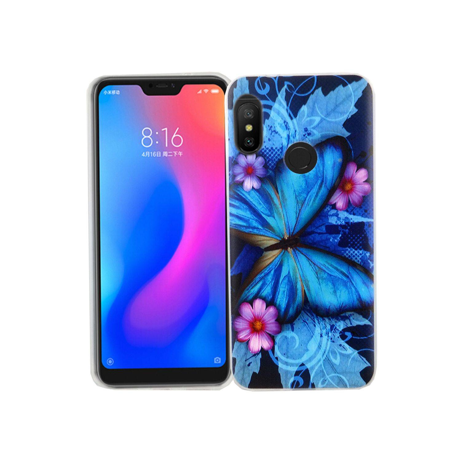 Xiaomi Redmi 6 Pro Handyhülle Bumper Backcover Blau
