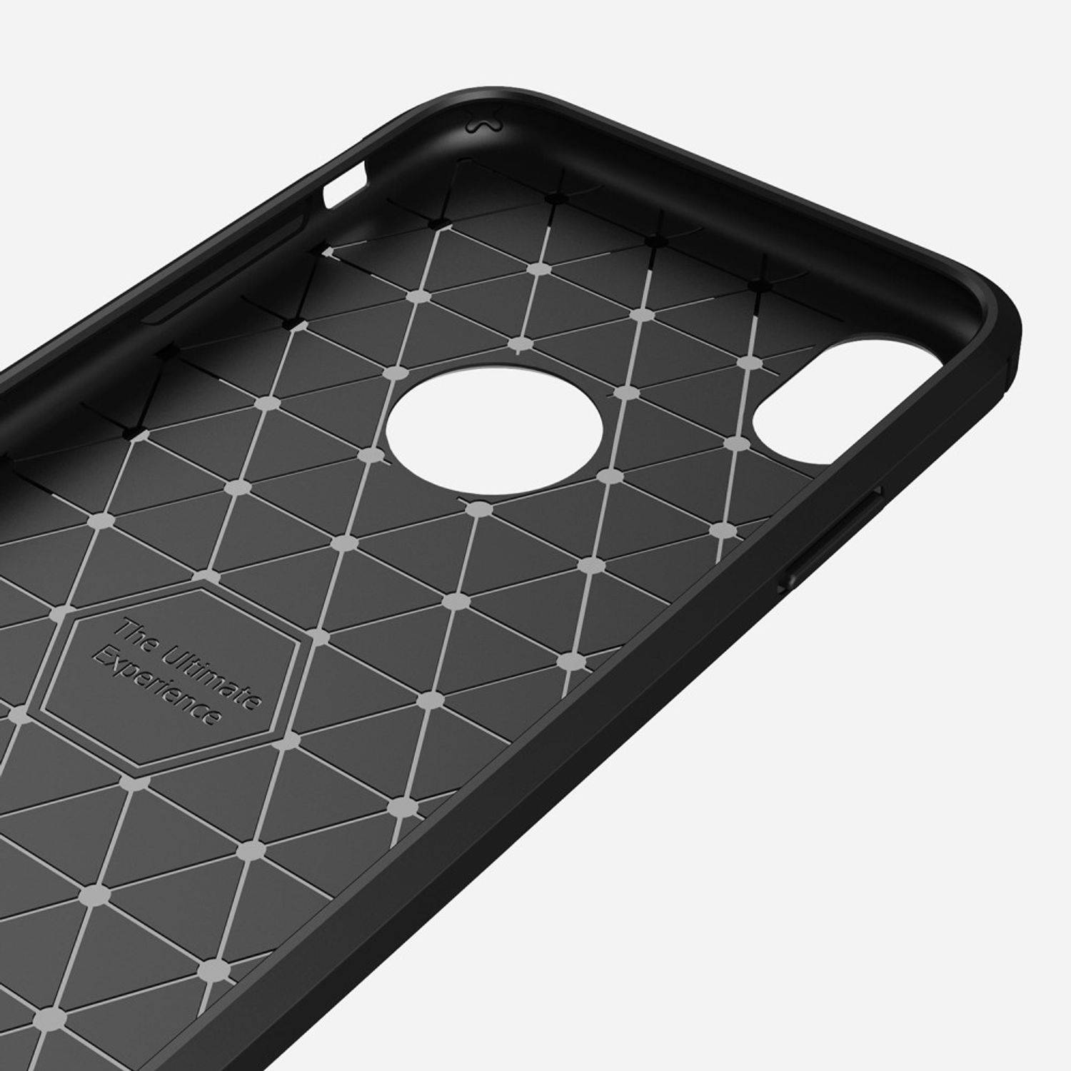 Apple iPhone XR Handyhülle Carbon Optik Backcover Grau