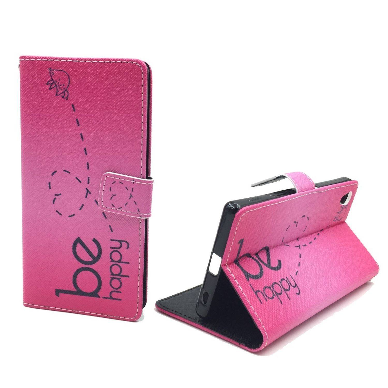 Sony Xperia Z5 Handyhülle Bookcover Rosa