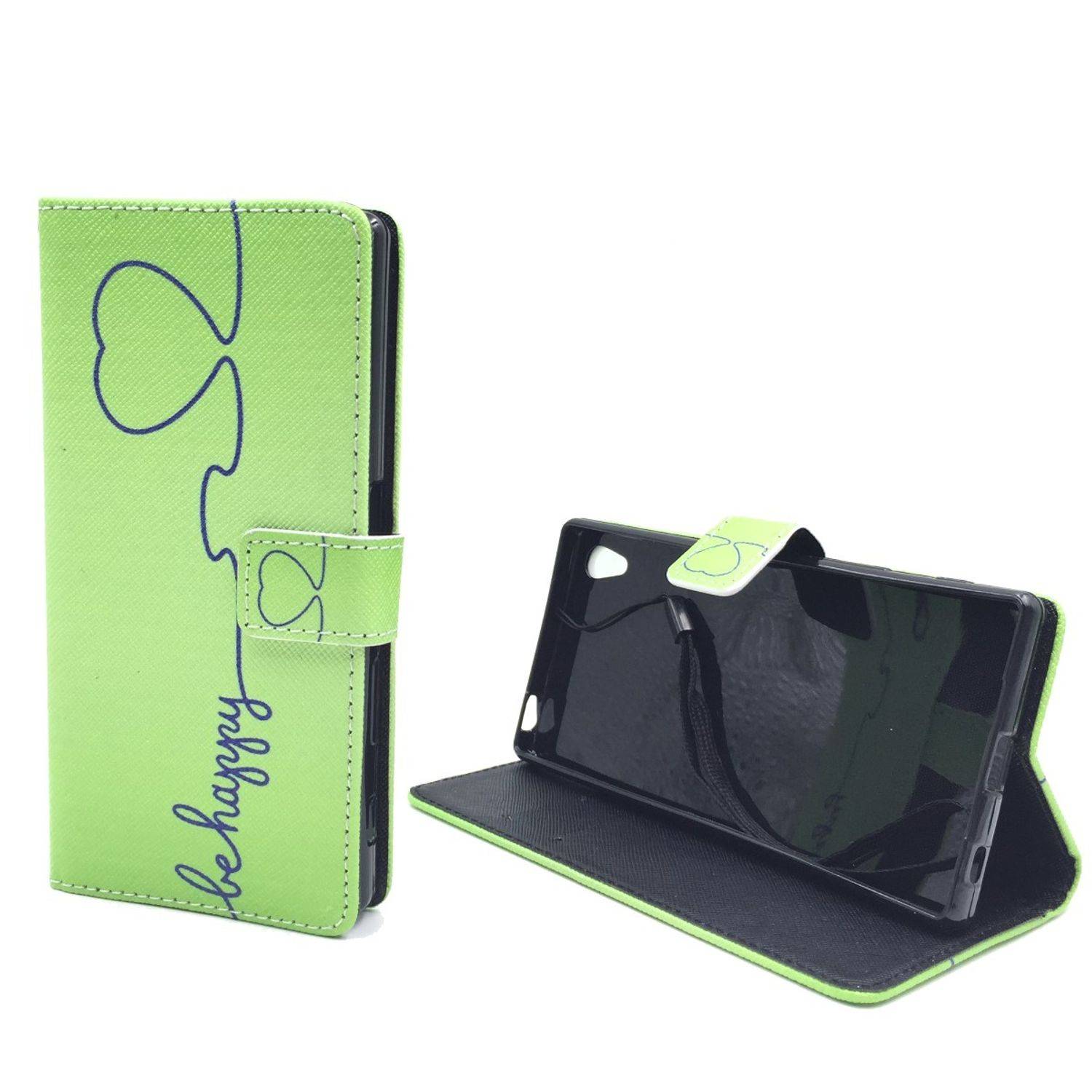 Sony Xperia Z5 Handyhülle Bookcover Grün