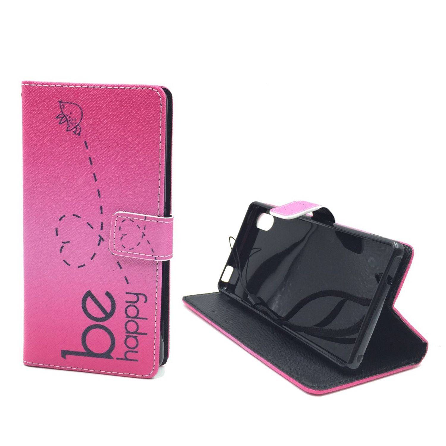 Sony Xperia M4 Aqua Handyhülle Bookcover Rosa