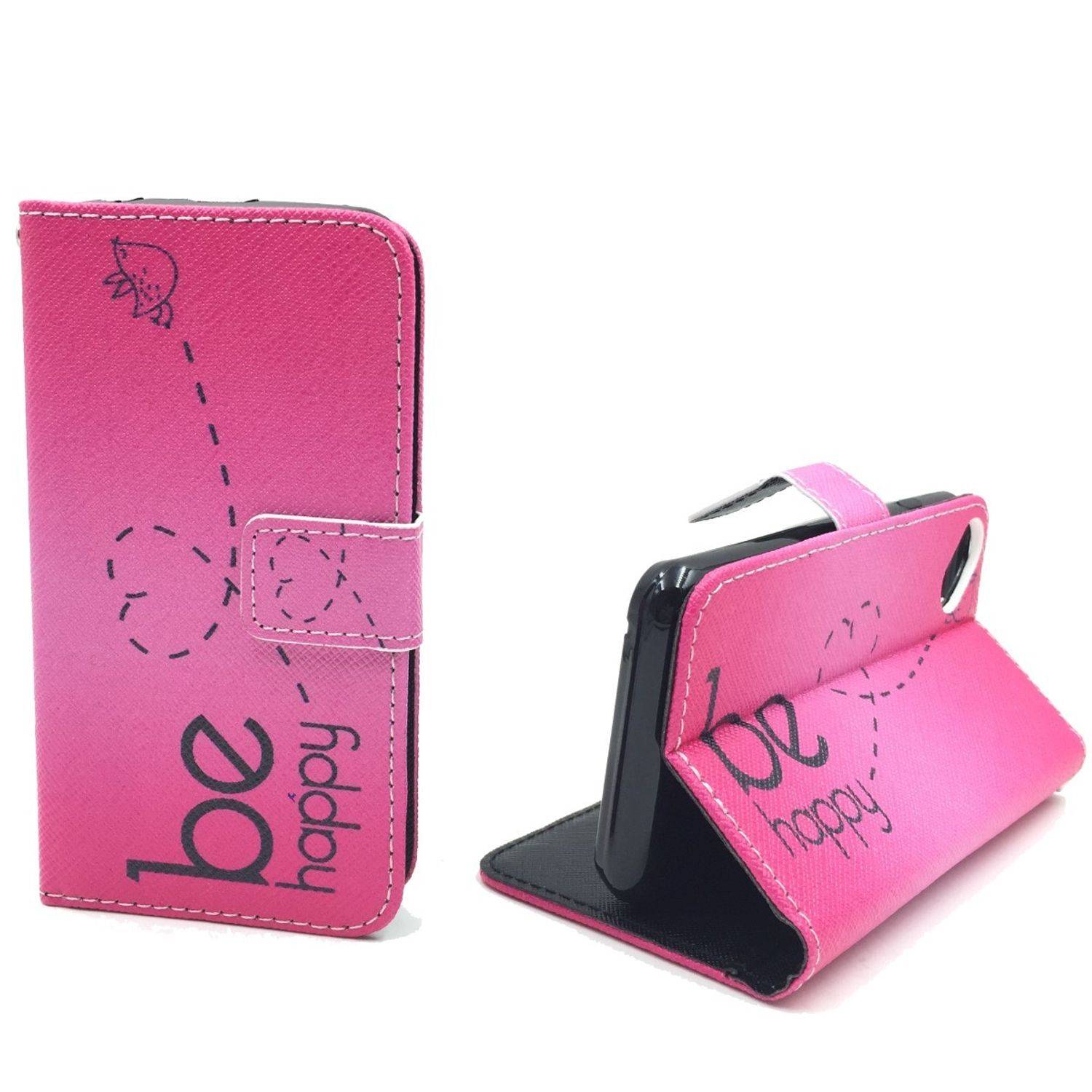 Wiko Sunset 2 Handyhülle Bookcover Rosa