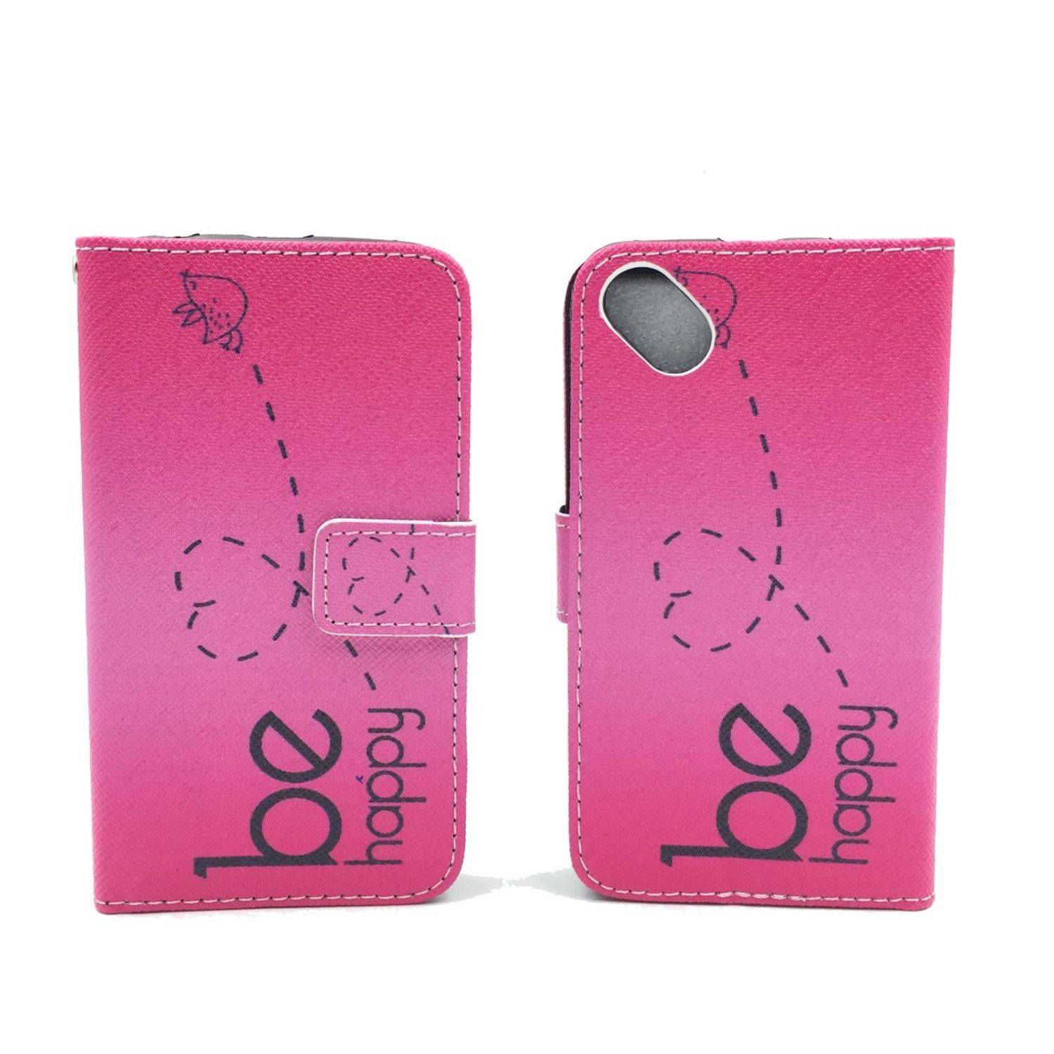 Wiko Sunset 2 Handyhülle Bookcover Rosa