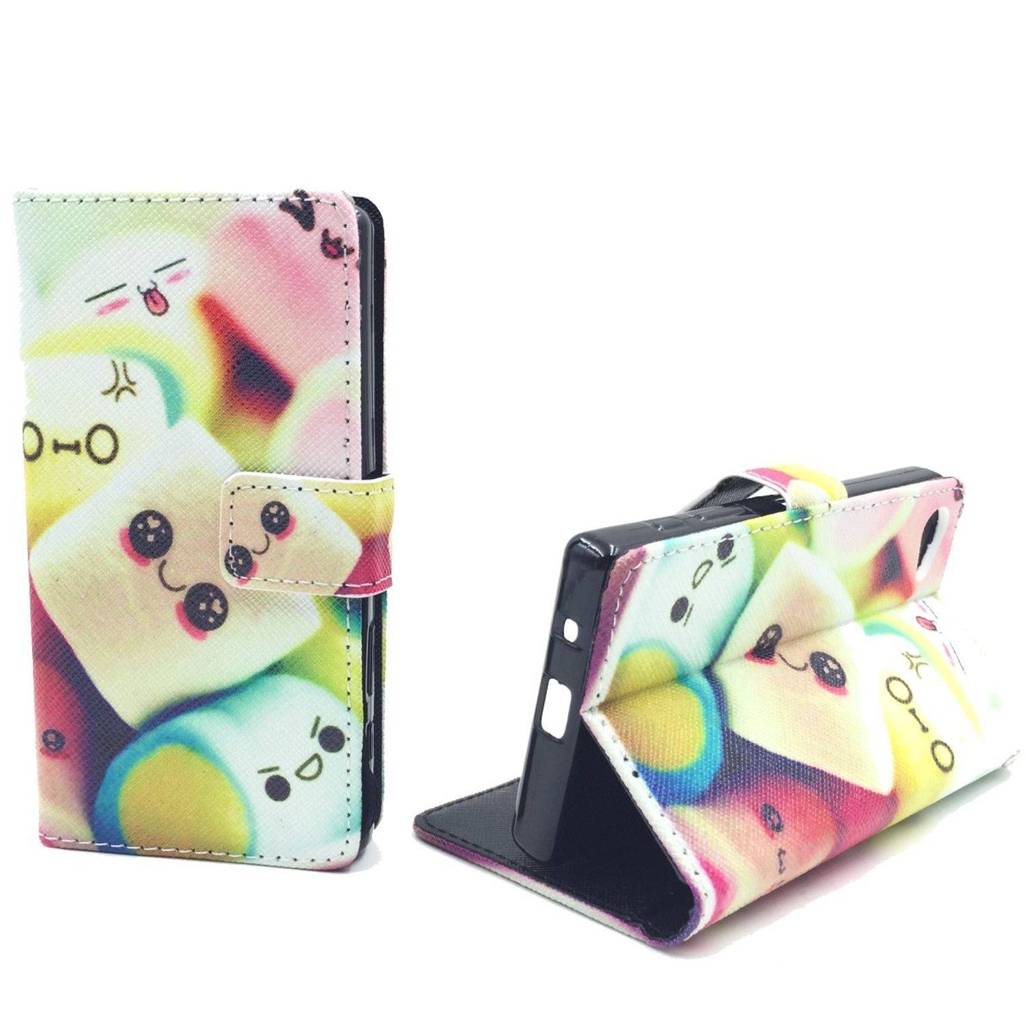 Sony Xperia Z5 Compact Handyhülle Bookcover Mehrfarbig