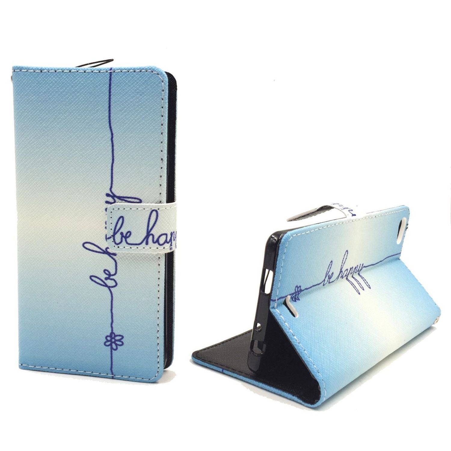 Wiko Highway Pure Handyhülle Bookcover Blau