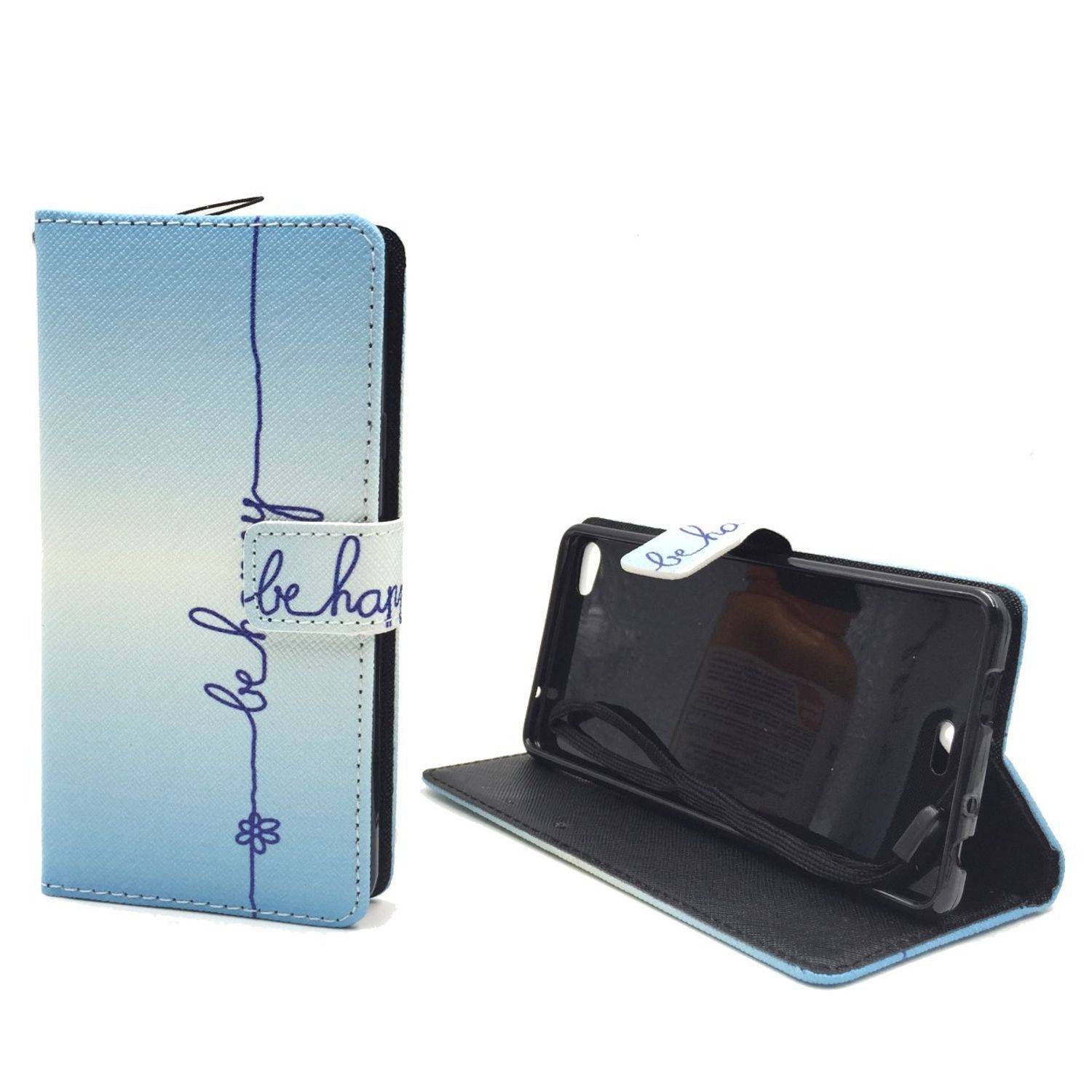 Wiko Highway Pure Handyhülle Bookcover Blau