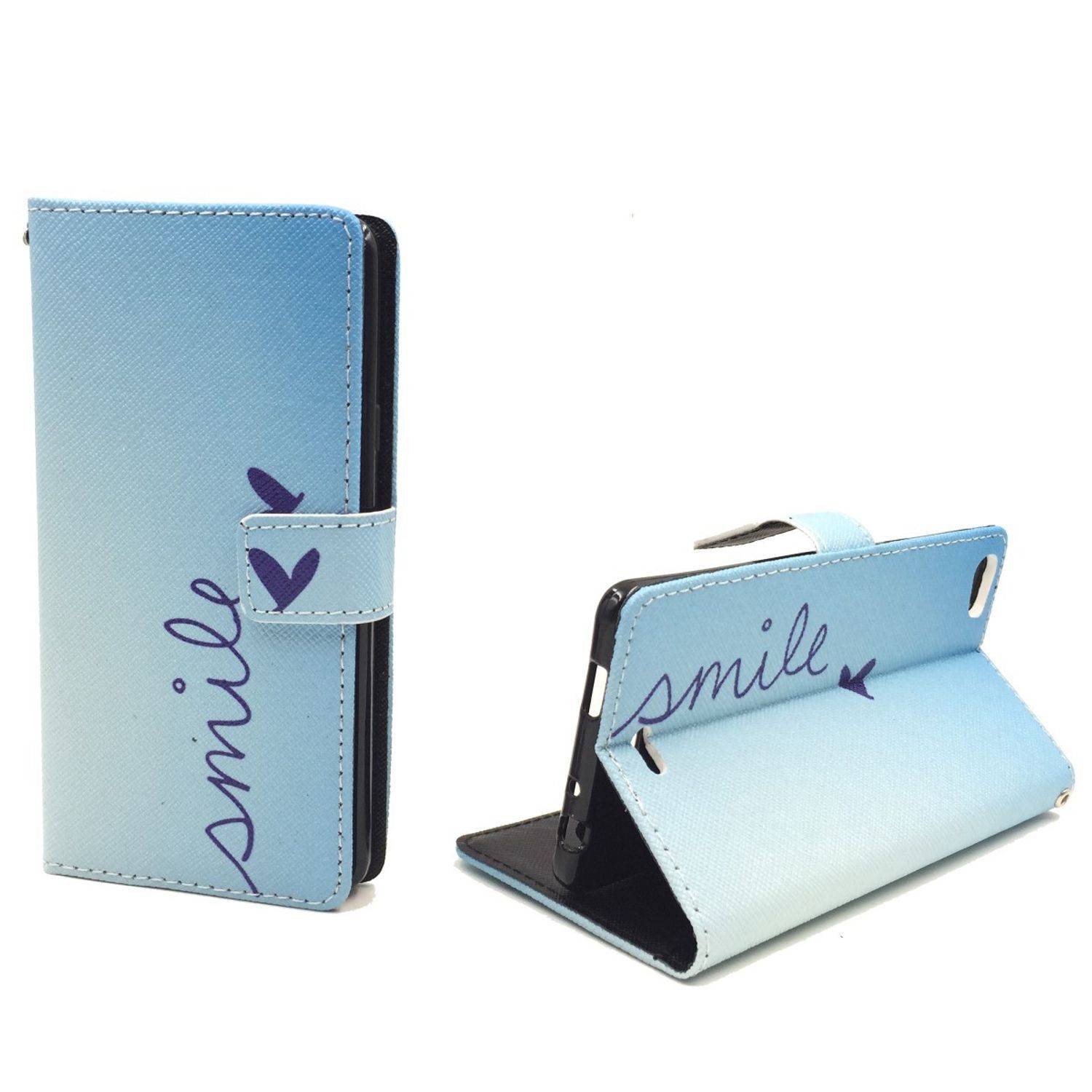 Wiko Highway Pure Handyhülle Bookcover Blau