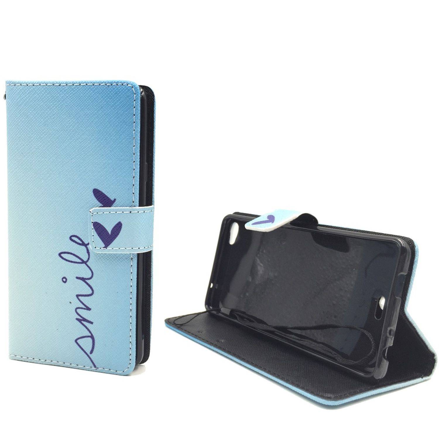 Wiko Highway Pure Handyhülle Bookcover Blau