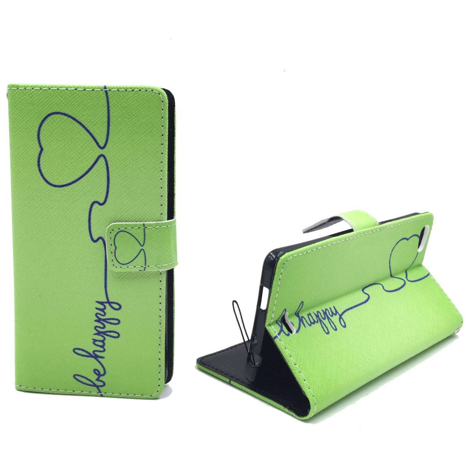 Wiko Highway Pure Handyhülle Bookcover Grün