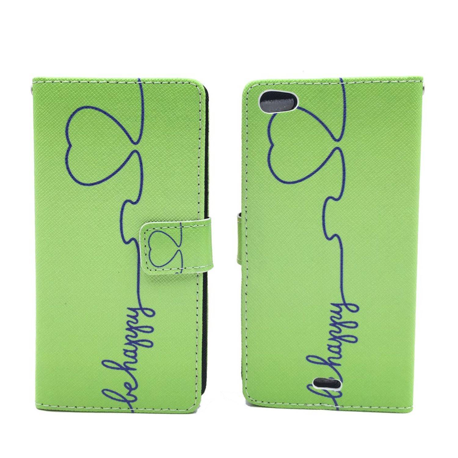 Wiko Highway Pure Handyhülle Bookcover Grün