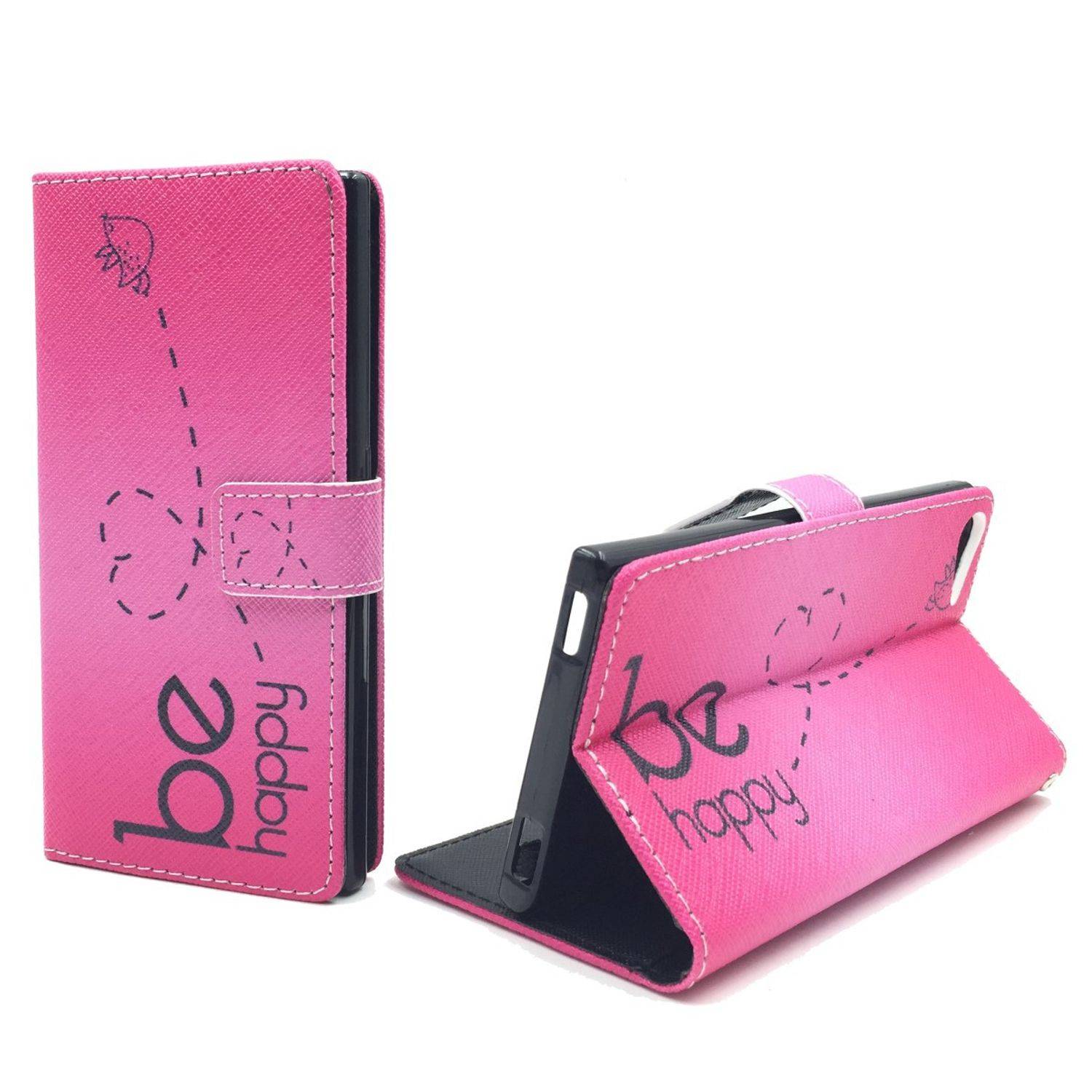 Wiko Highway Star Handyhülle Bookcover Rosa