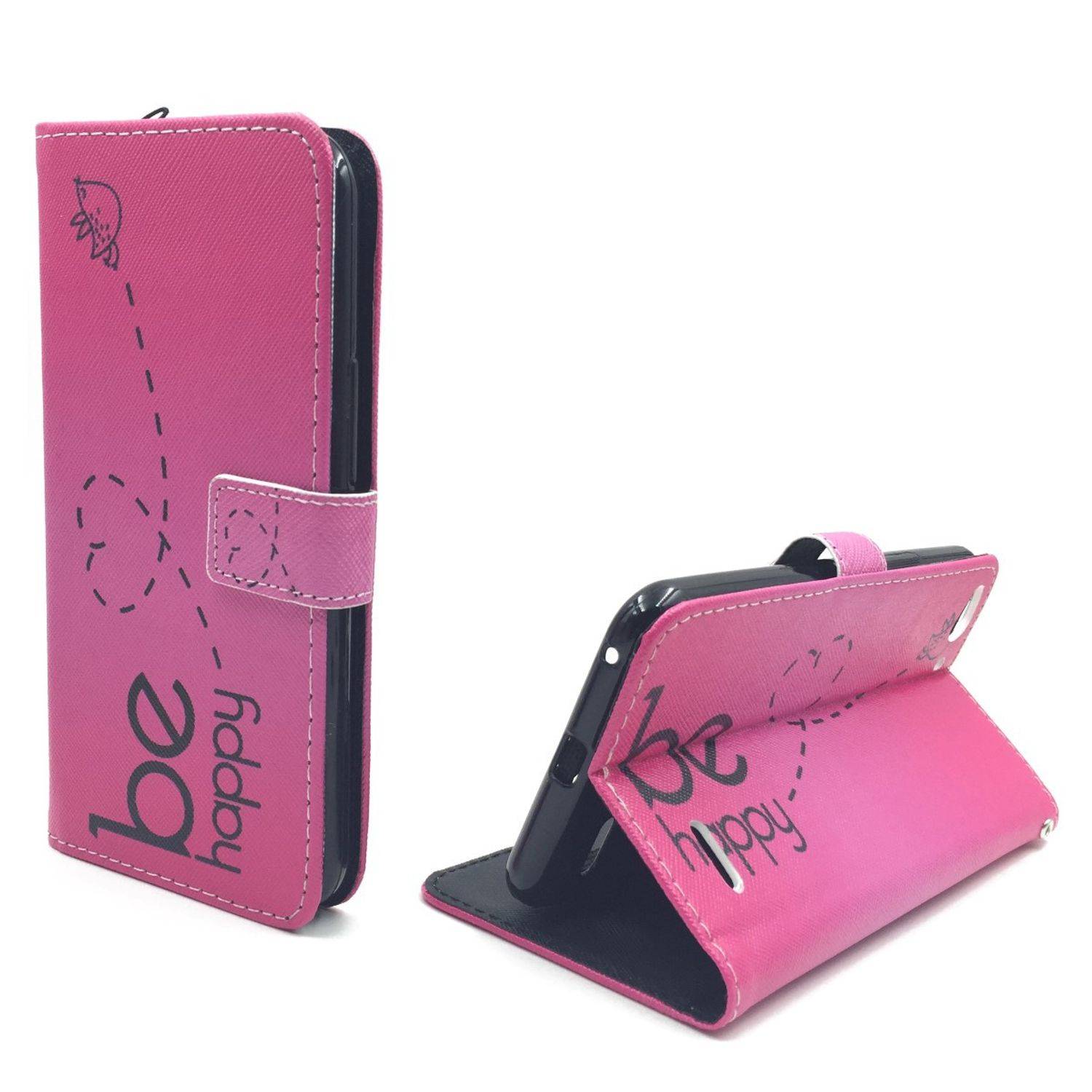 Vodafone Smart Ultra 6 Handyhülle Bookcover Rosa