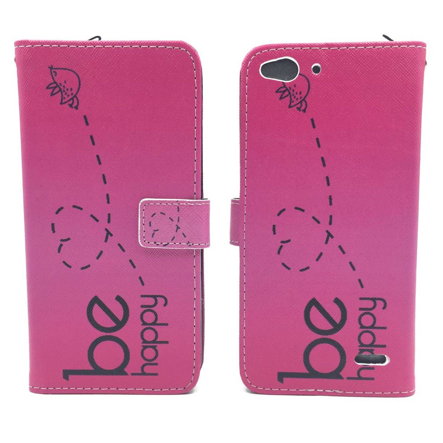 Vodafone Smart Ultra 6 Handyhülle Bookcover Rosa