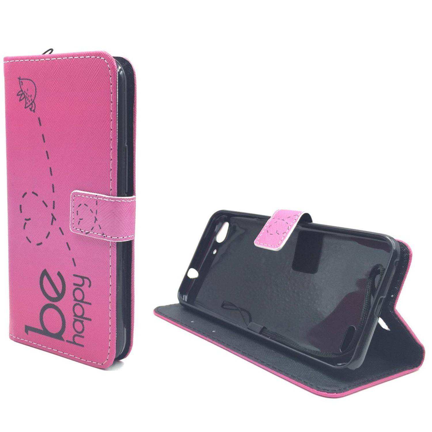 Vodafone Smart Ultra 6 Handyhülle Bookcover Rosa