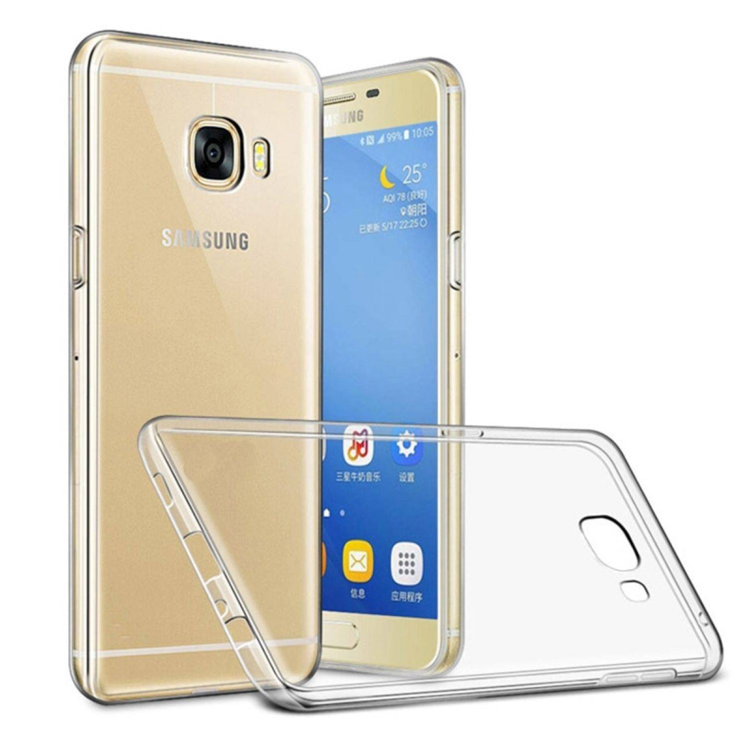 Samsung Galaxy J3 Emerge Handyhülle Ultra Dünn Bumper Backcover Transparent