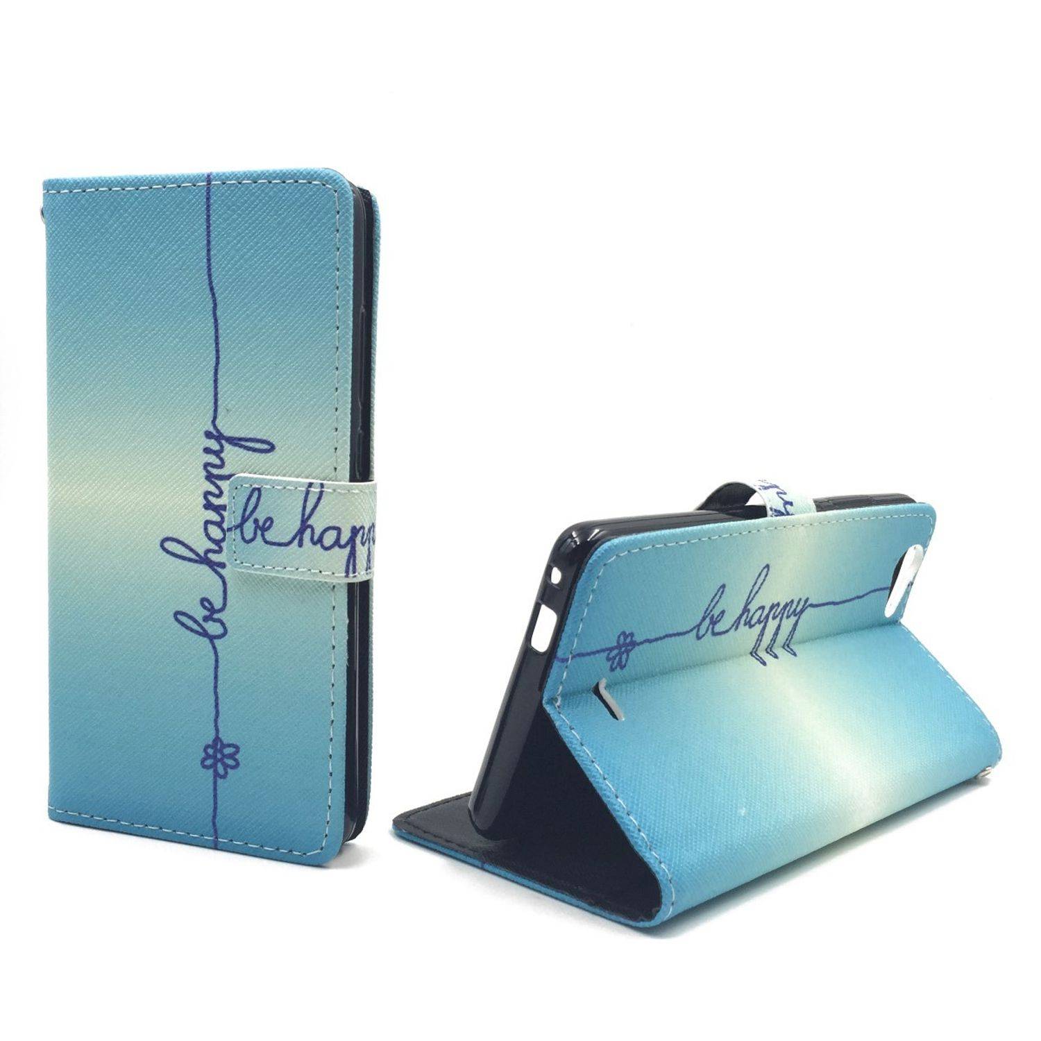 Wiko Pulp Fab Handyhülle Bookcover Blau