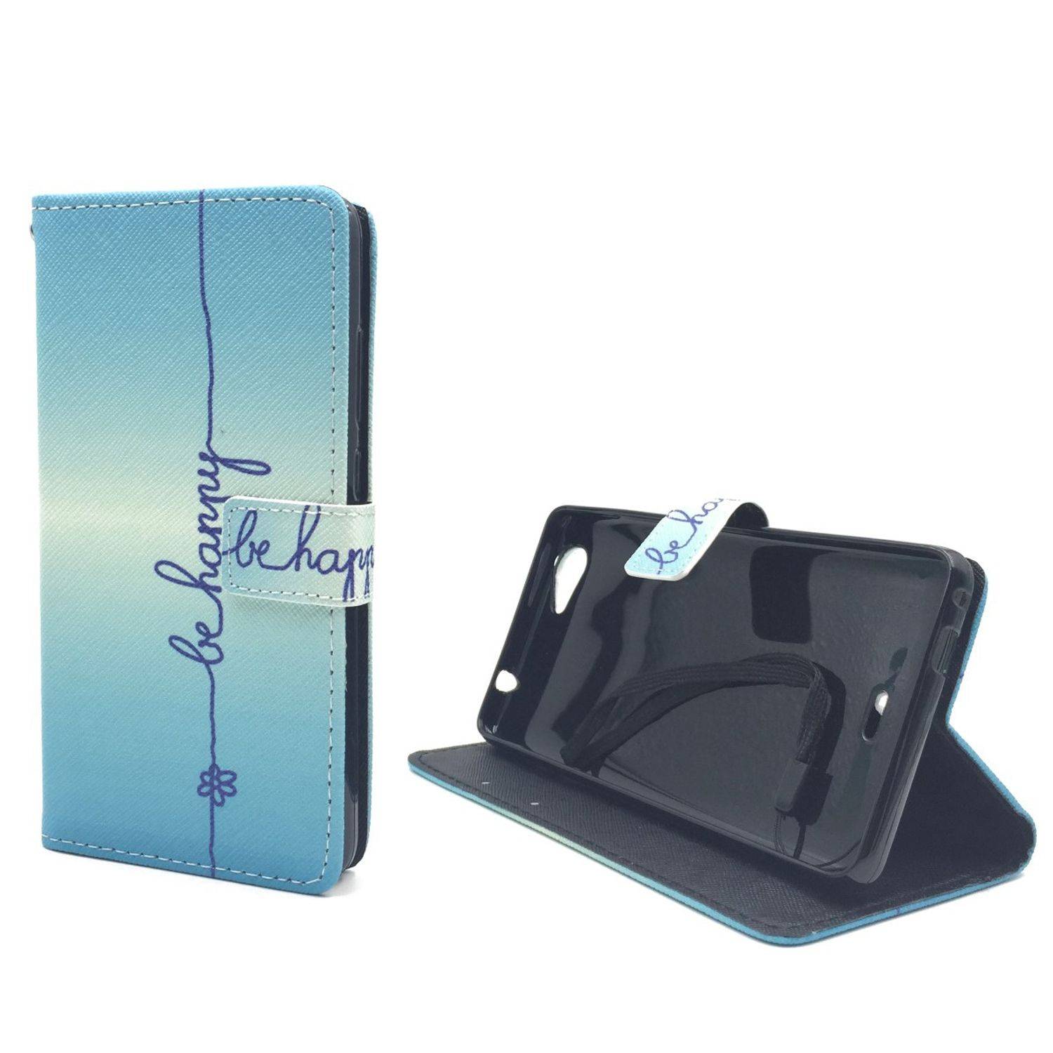 Wiko Pulp Fab Handyhülle Bookcover Blau