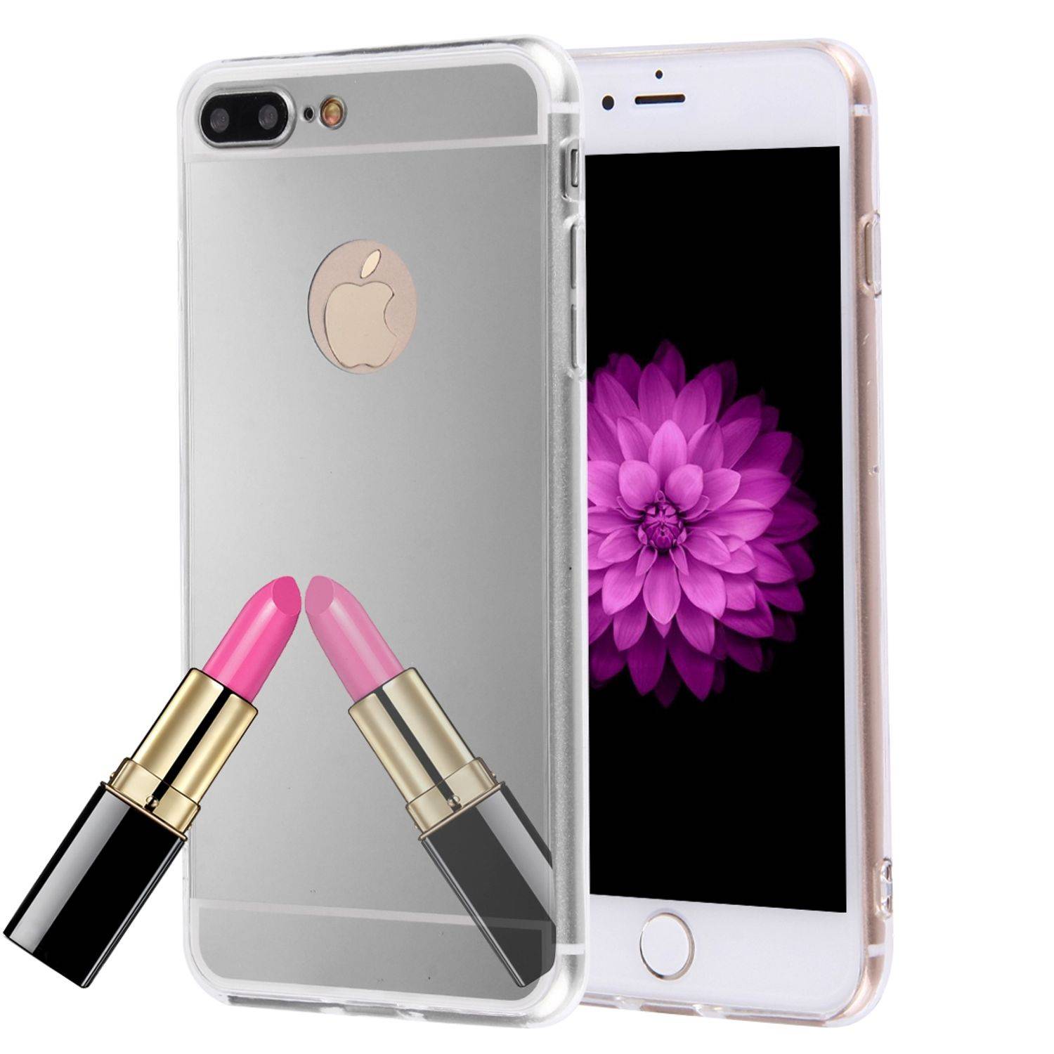 Apple iPhone 7 Plus / 8 Plus Handyhülle Backcover Silber