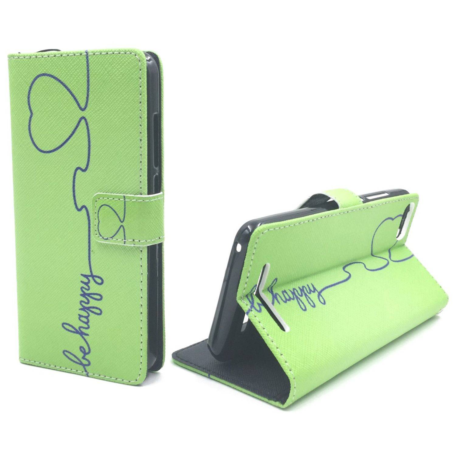 Wiko Lenny 3 Handyhülle Bookcover Grün