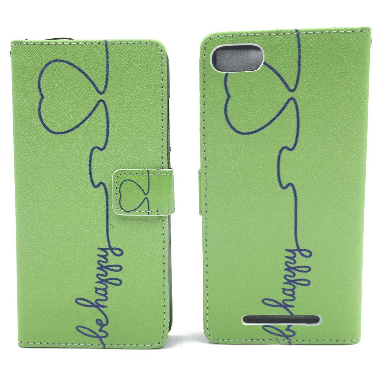 Wiko Lenny 3 Handyhülle Bookcover Grün