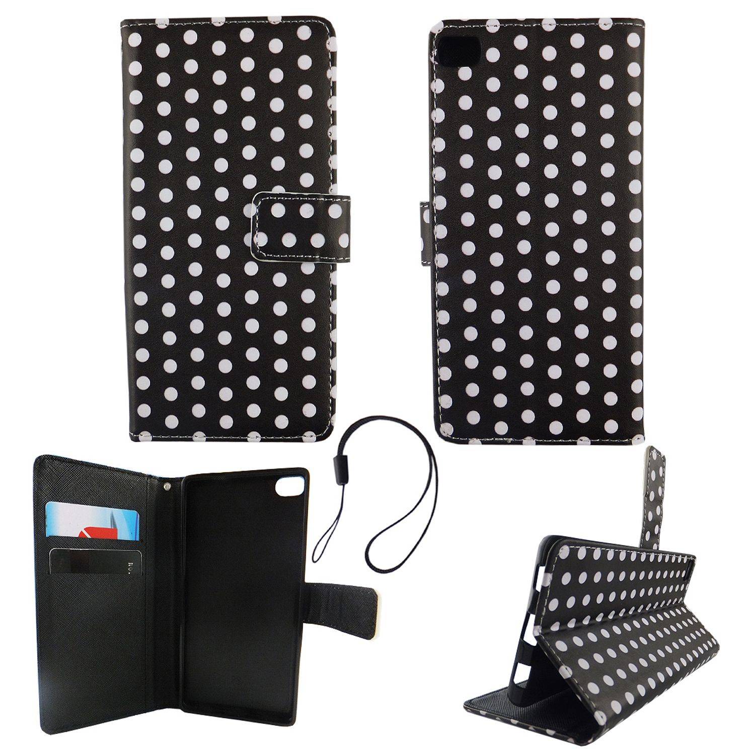 Huawei P8 Handyhülle Backcover Schwarz