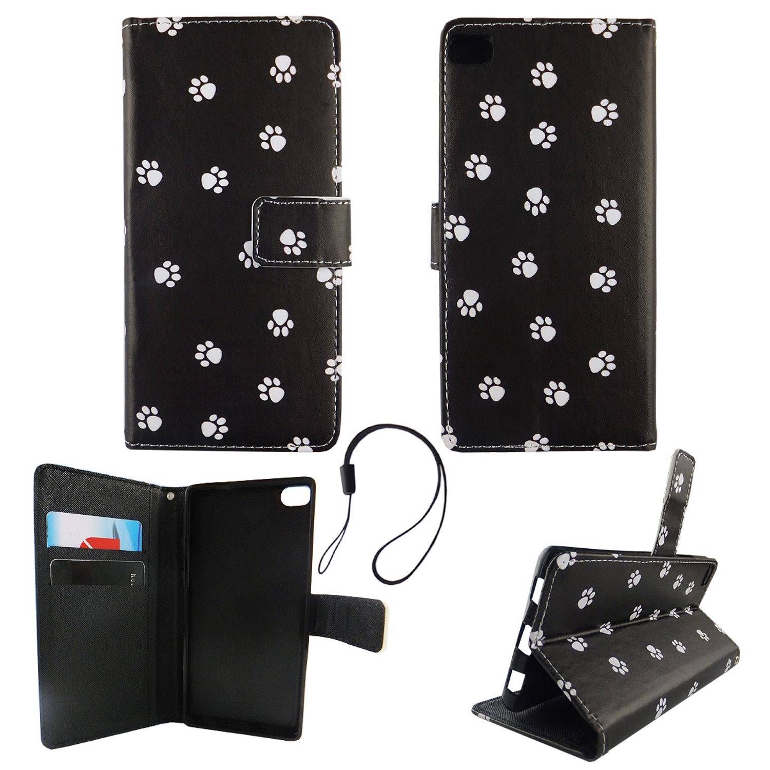 Huawei P8 Handyhülle Backcover Schwarz