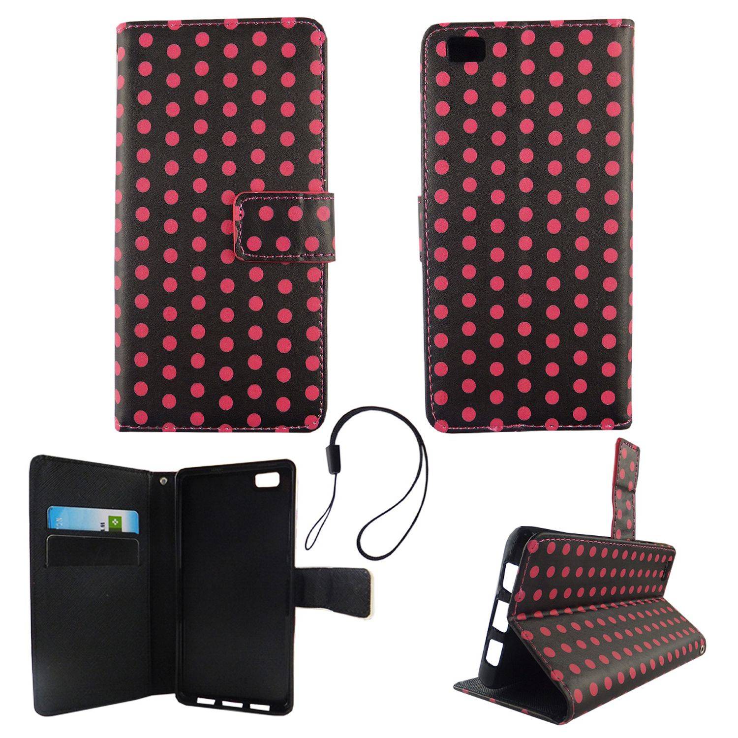 Huawei P8 Lite Handyhülle Backcover Schwarz